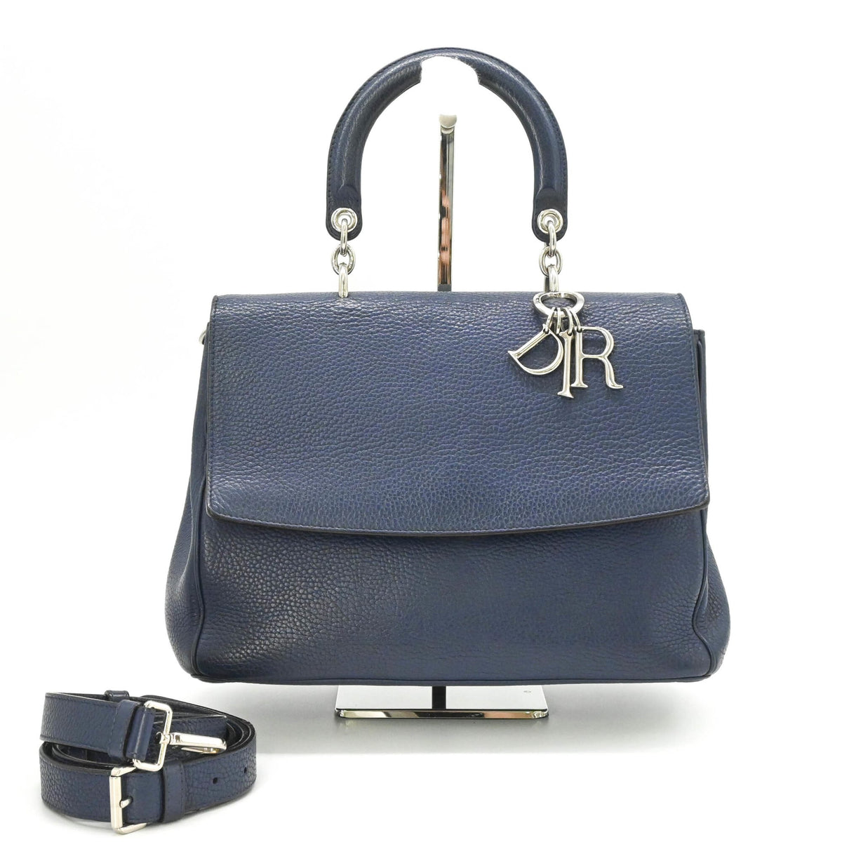 Christian Dior Navy Leather Handbag (Pre-Owned)