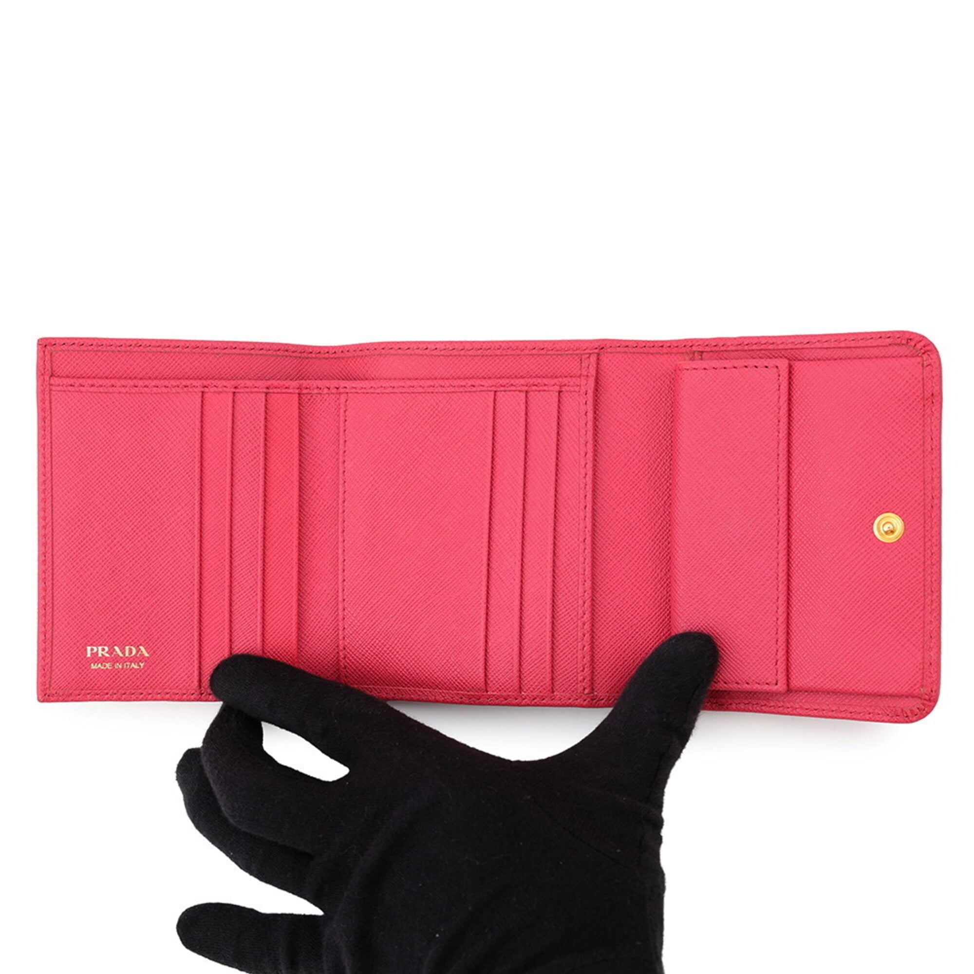 Prada Pink Leather Wallet (Tri-Fold) (Pre-Owned)