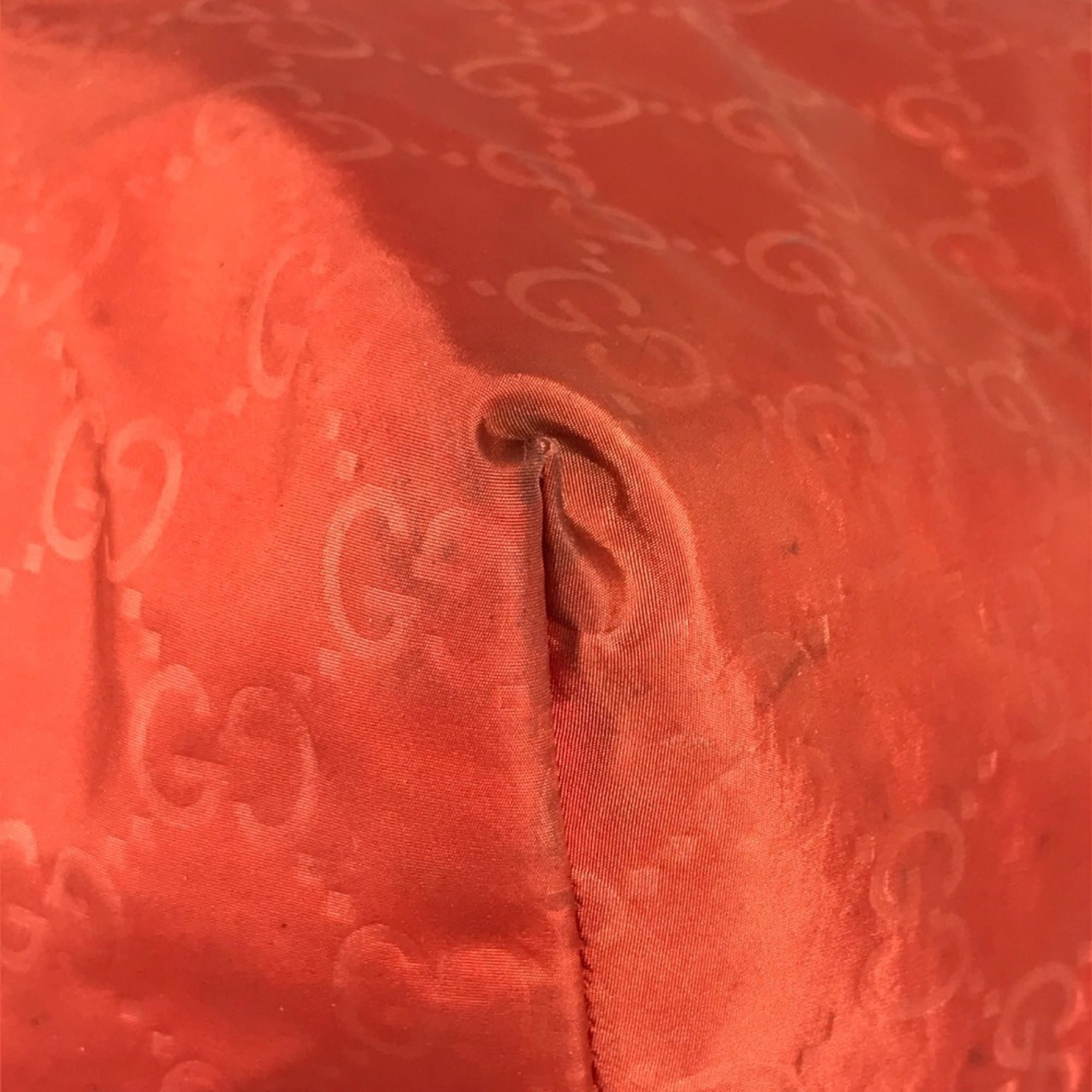 Gucci Orange Nylon Handbag Shoulder Bag Tote Bag (Pre-Owned)
