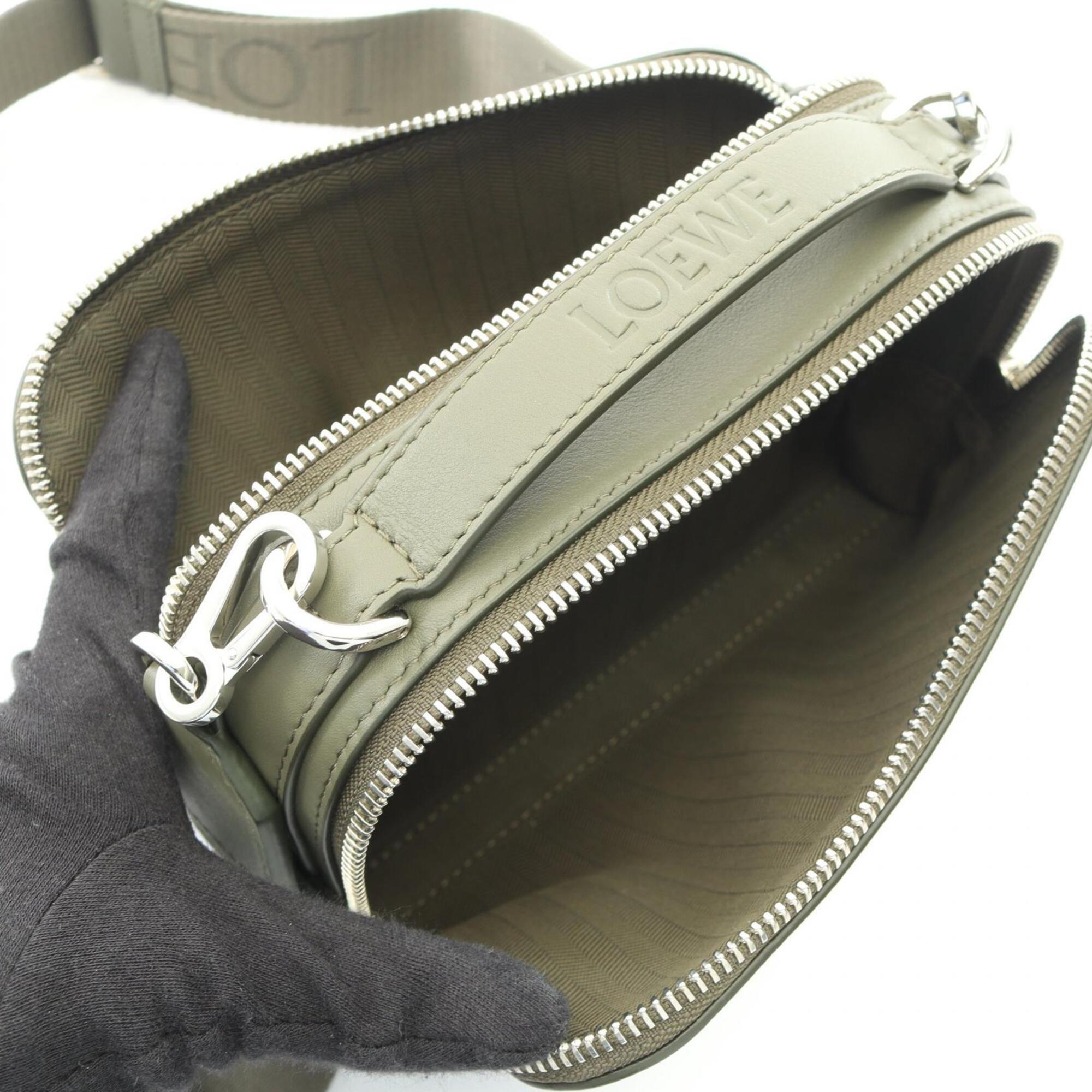 Loewe Khaki Leather Handbag Shoulder Bag (Pre-Owned)