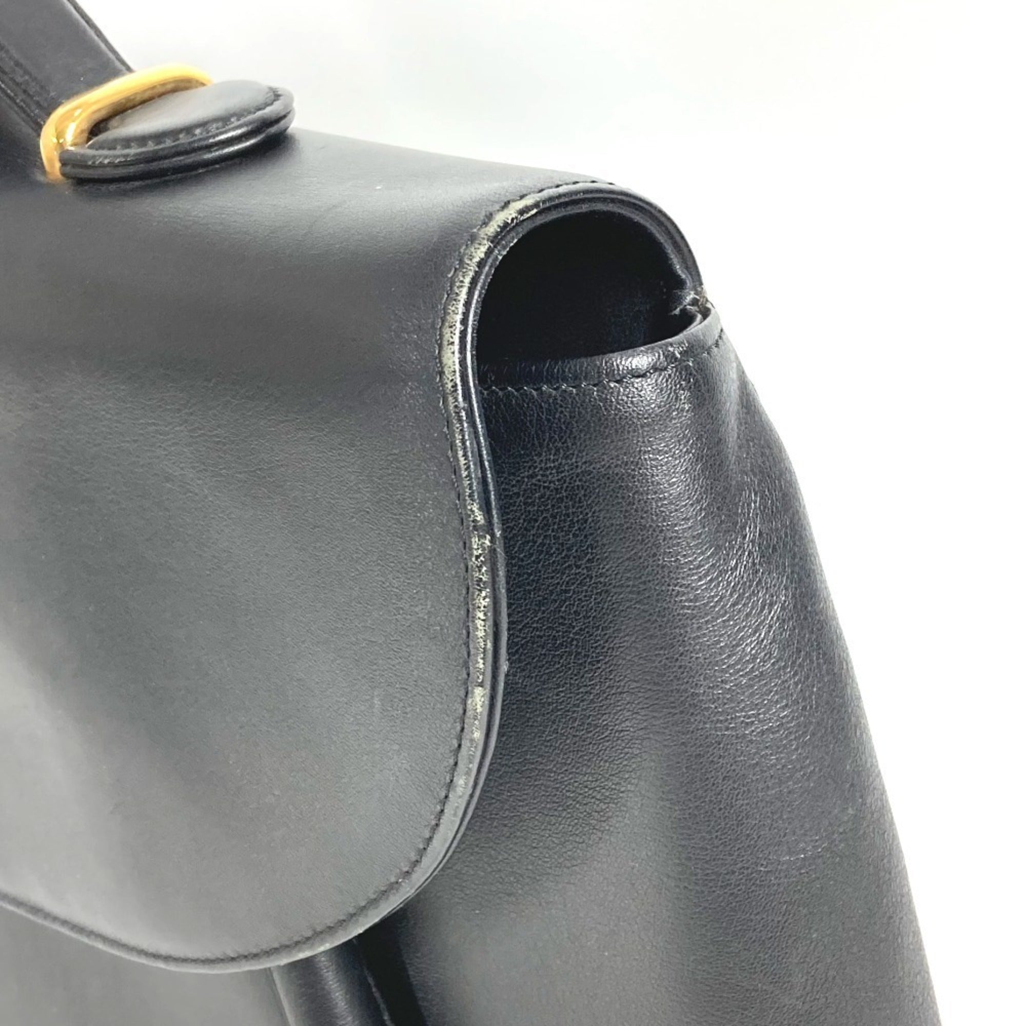 Cartier Panthère Black Leather Handbag Tote Bag (Pre-Owned)