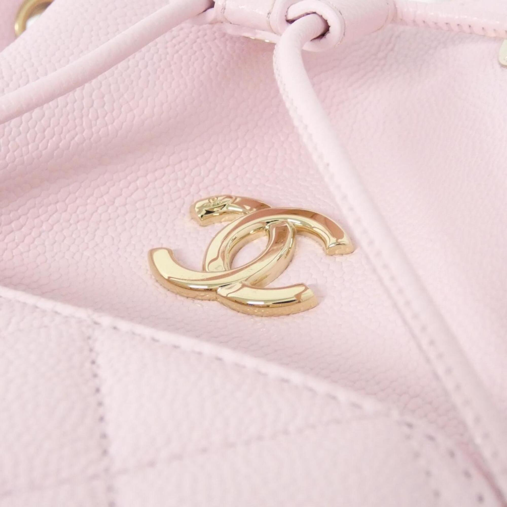 Chanel Pink Grained Calfskin Shoulder Bag (Pre-Owned)