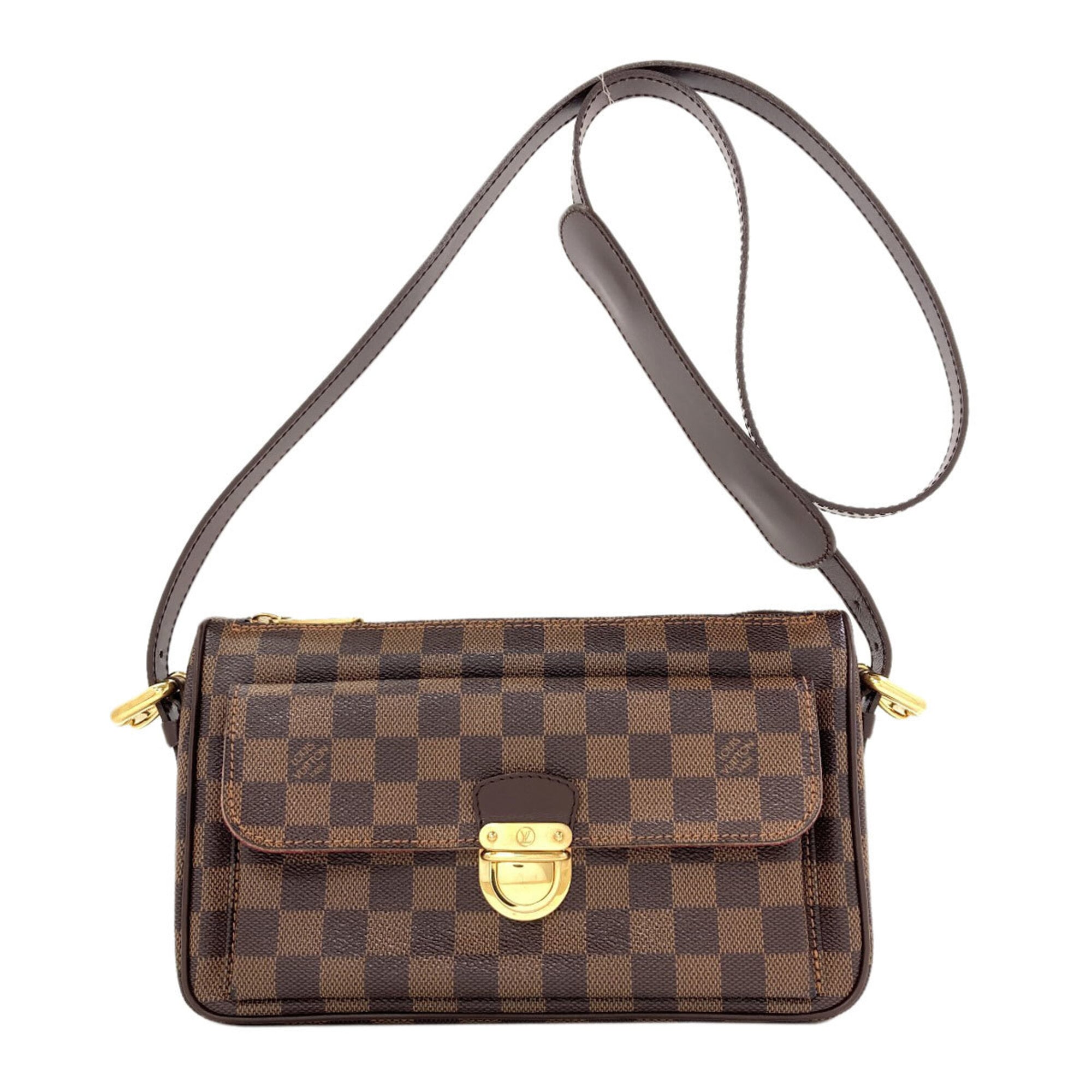 Louis Vuitton Damier Damier Canvas Ebene Damier Canvas Shoulder Bag (Pre-Owned)