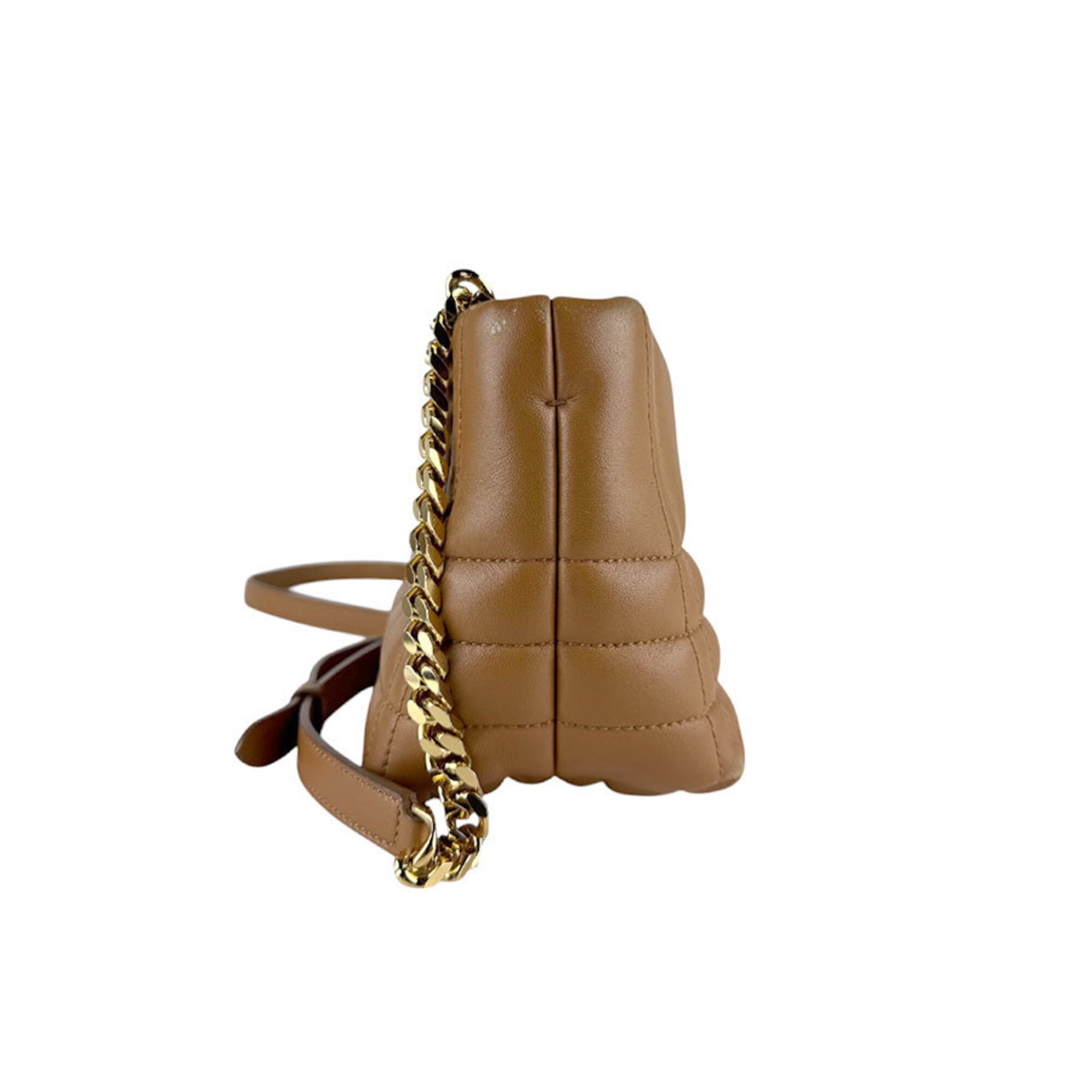 Burberry Camel Leather Shoulder Bag (Pre-Owned)