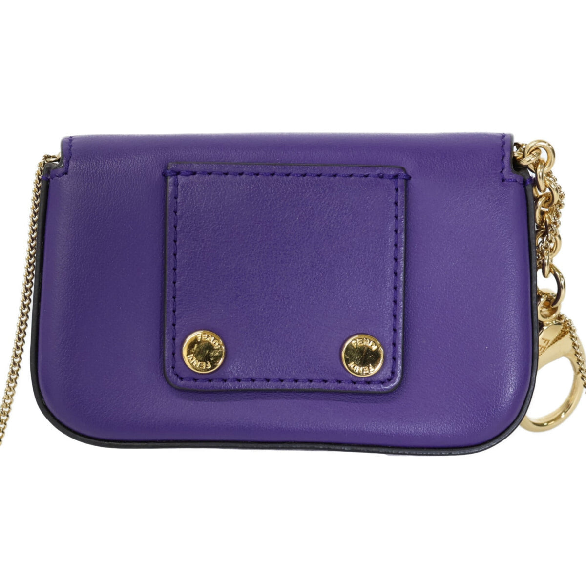 Fendi Purple Leather Shoulder Bag (Pre-Owned)