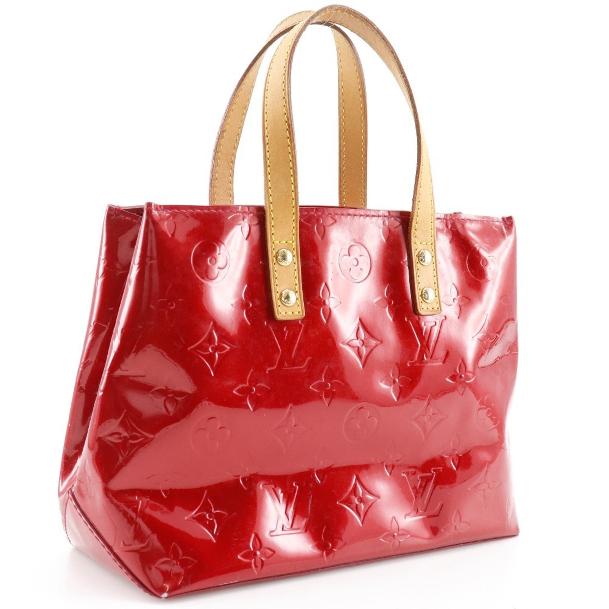 Louis Vuitton Pomme D'amour Red Color Monogram Vernis Handbag (Pre-Owned)