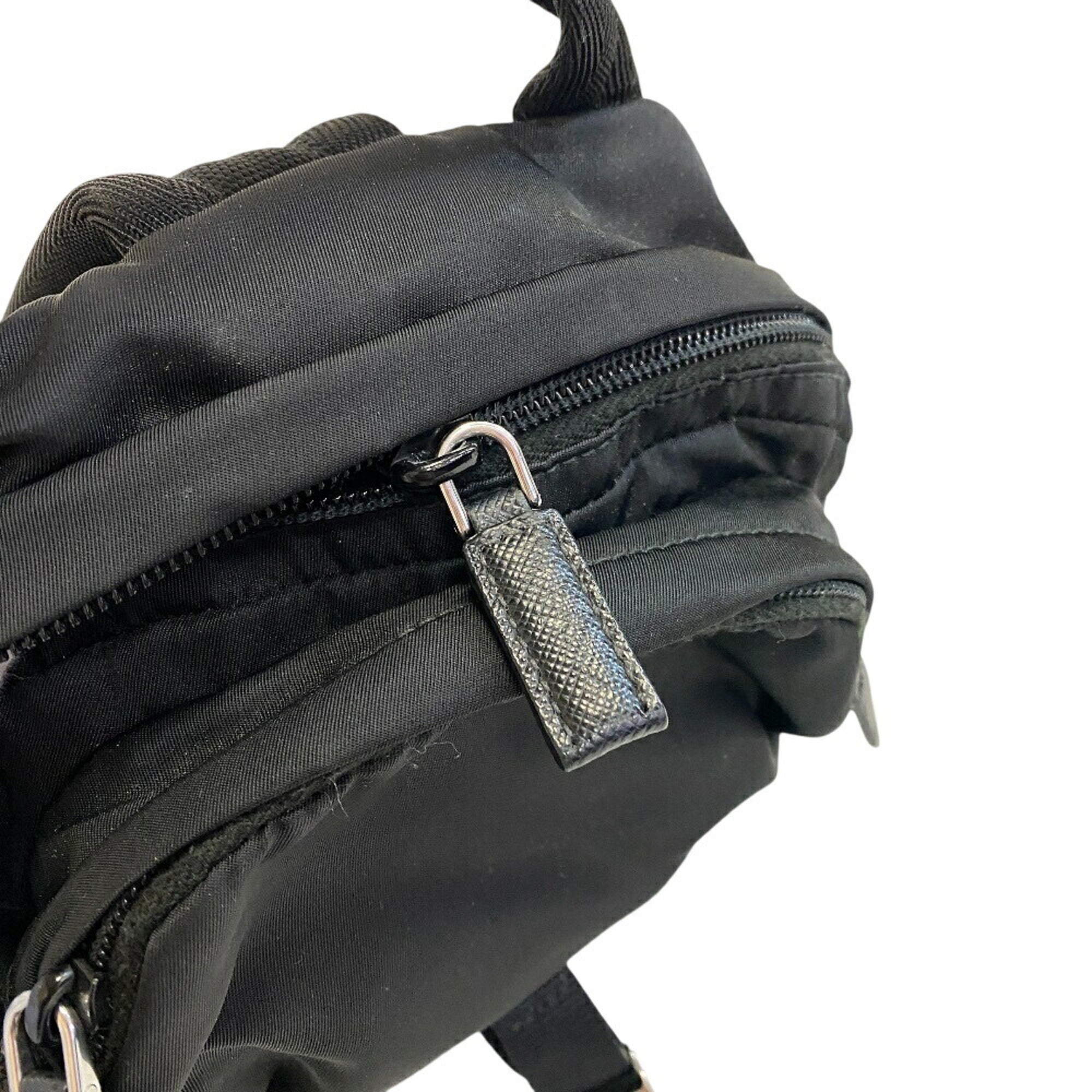 Prada Black Nylon Shoulder Bag Sling Bag (Pre-Owned)