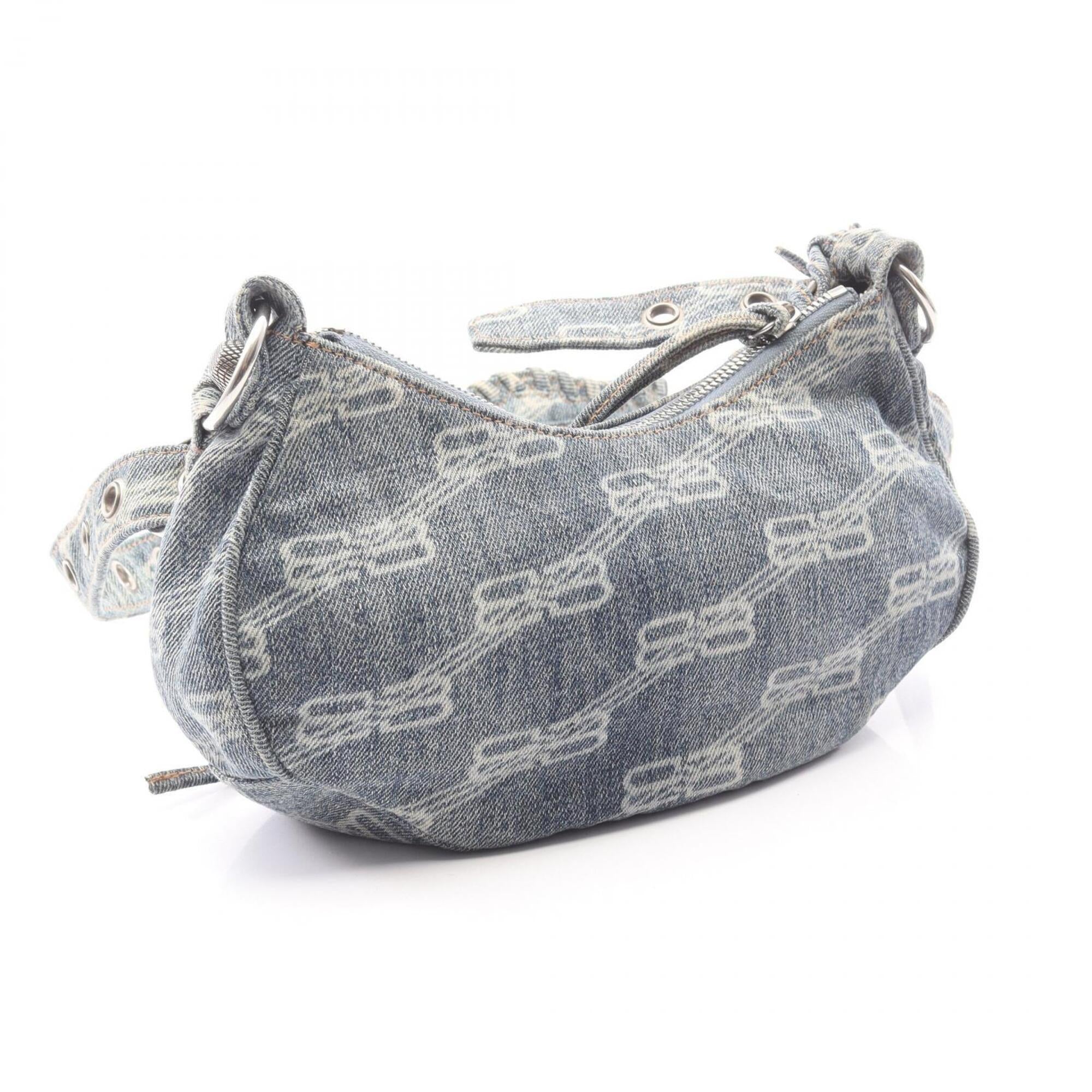 Balenciaga Blue Denim Handbag Shoulder Bag (Pre-Owned)