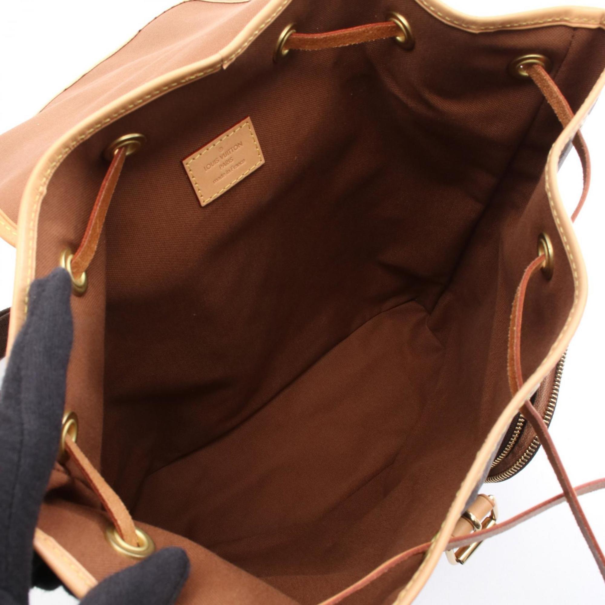 Louis Vuitton Brown Pvc Coated Canvas Monogram Leather Backpack (Pre-Owned)
