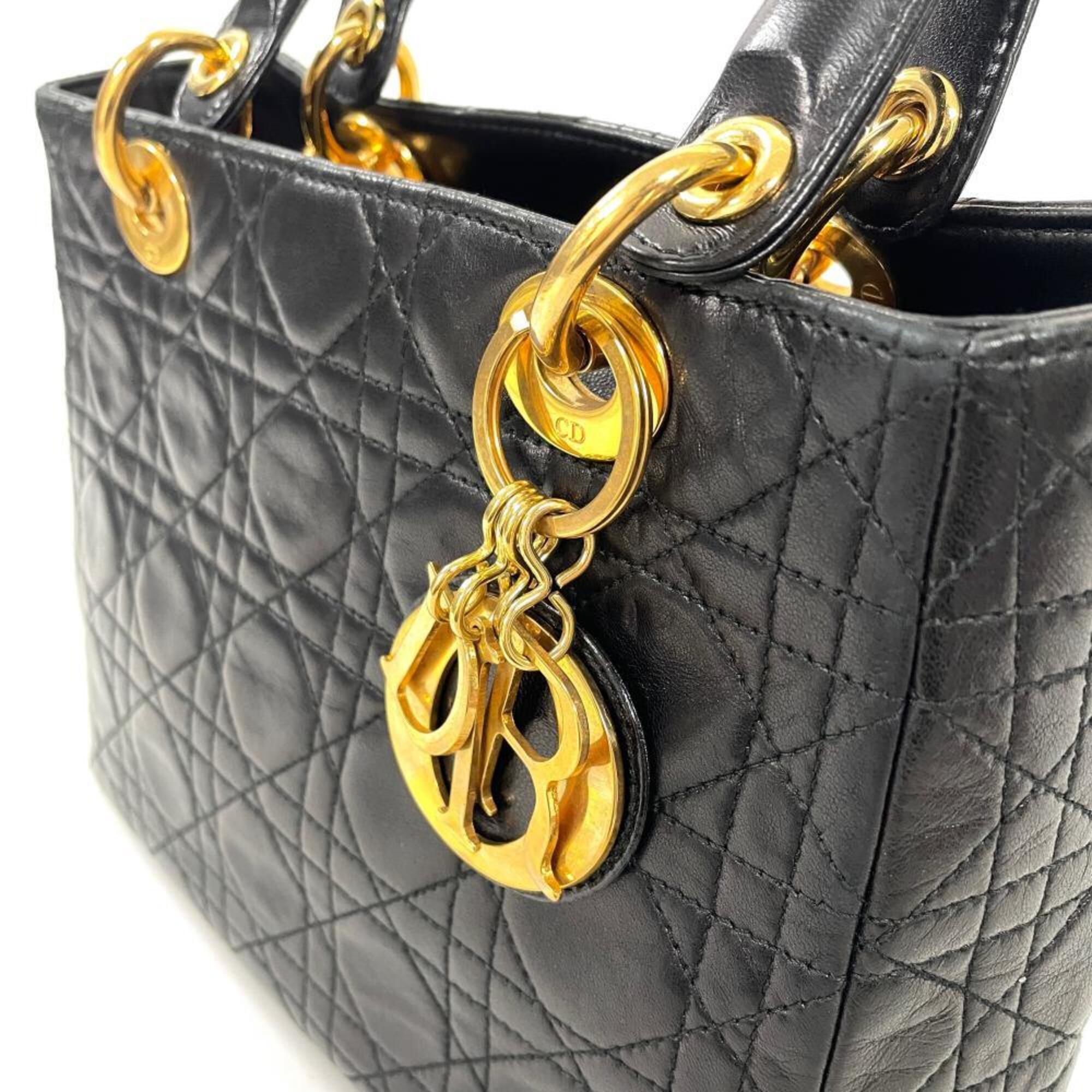 Christian Dior Black Leather Handbag (Pre-Owned)