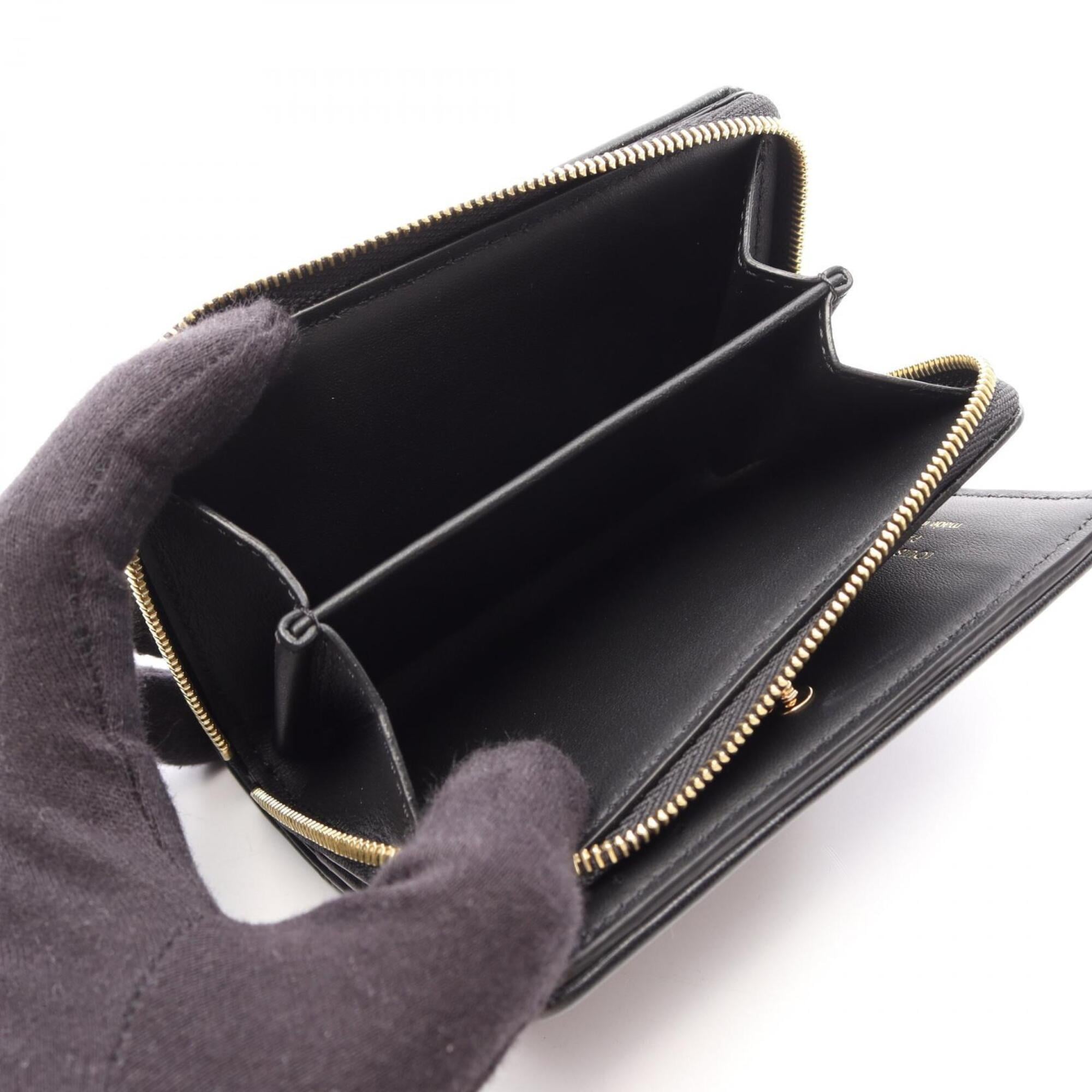 Louis Vuitton Black Monogram Leather Wallet (Bi-Fold) (Pre-Owned)