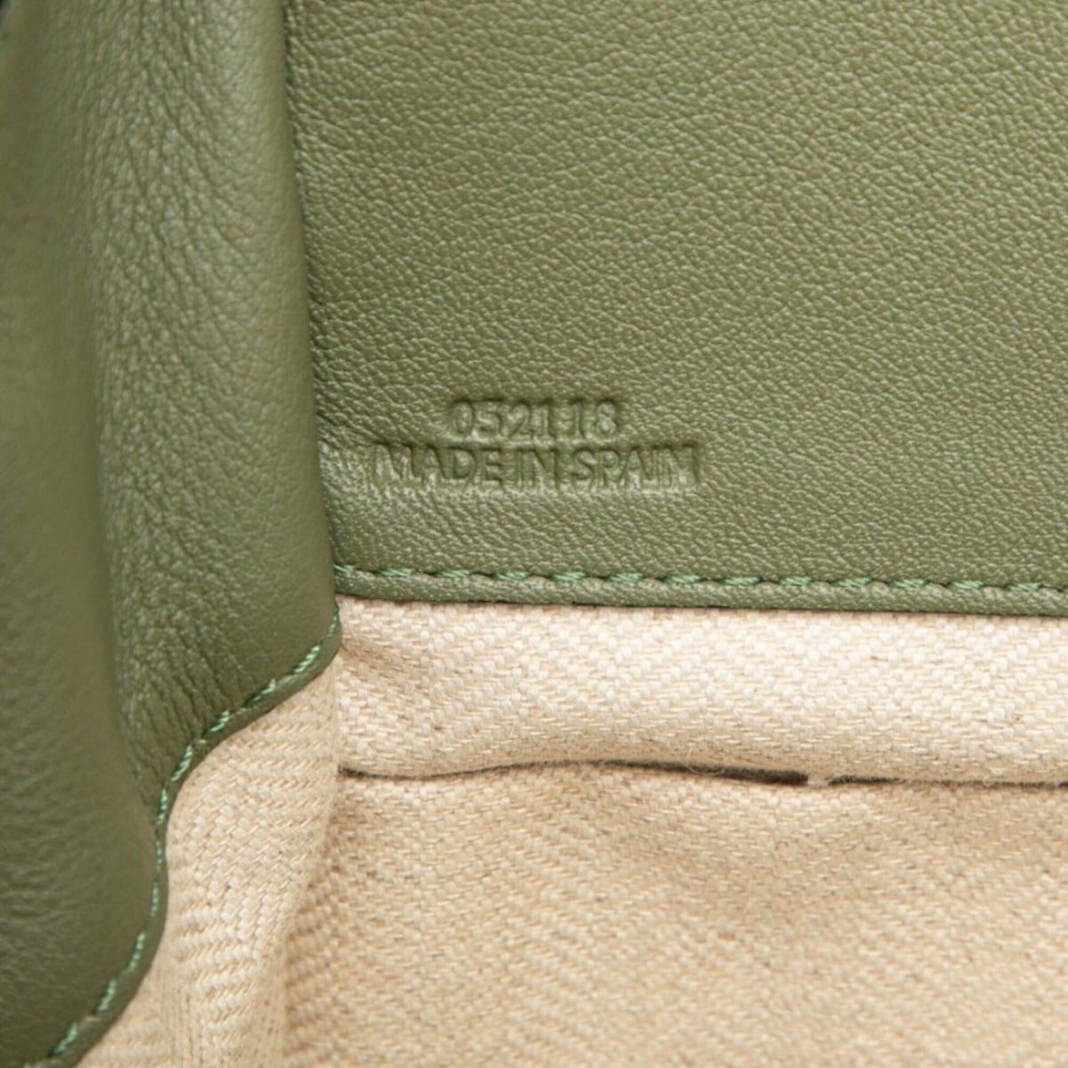 Loewe Hammock Green Leather Handbag Shoulder Bag (Pre-Owned)