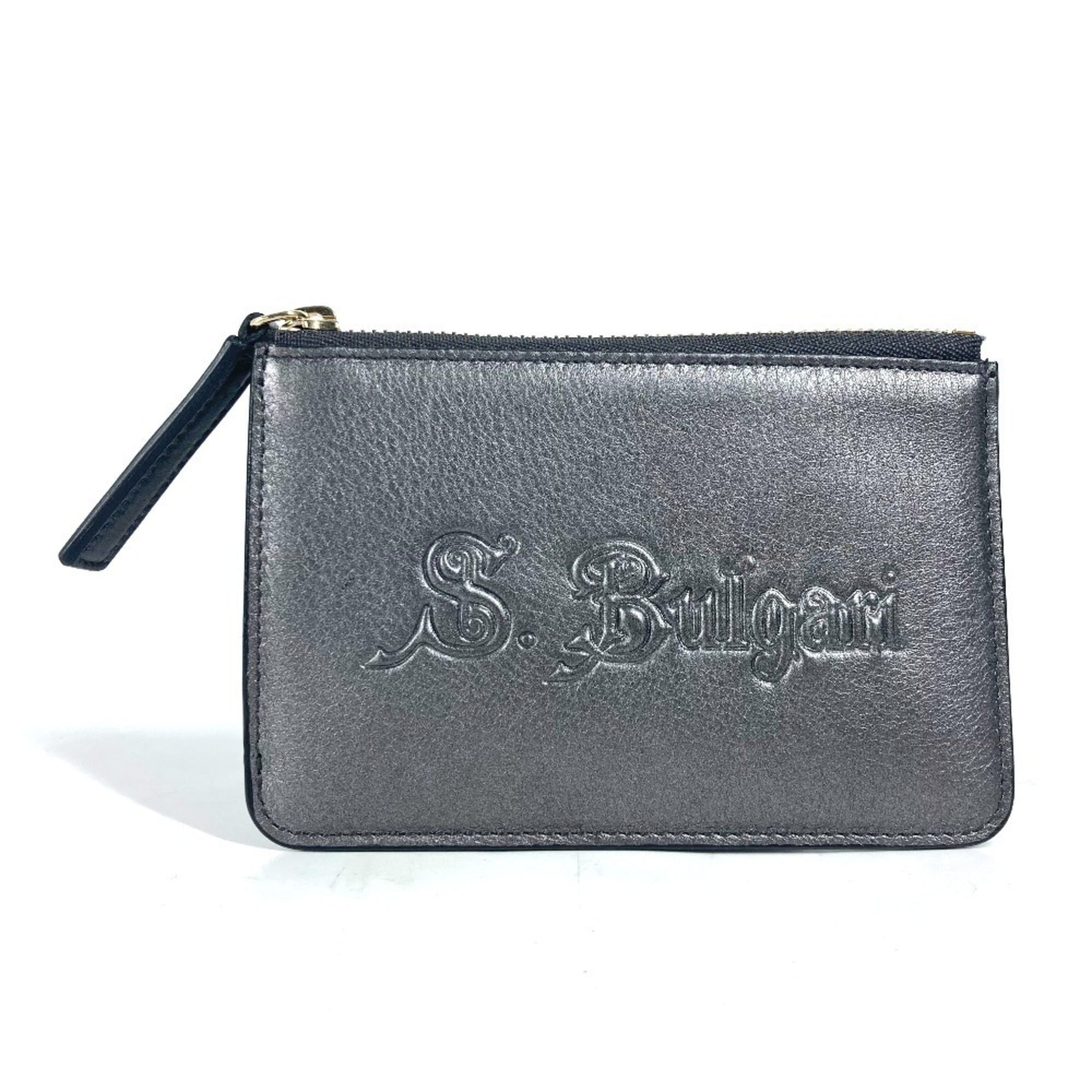 Bvlgari Black Leather Coin Purse/Coin Case (Pre-Owned)