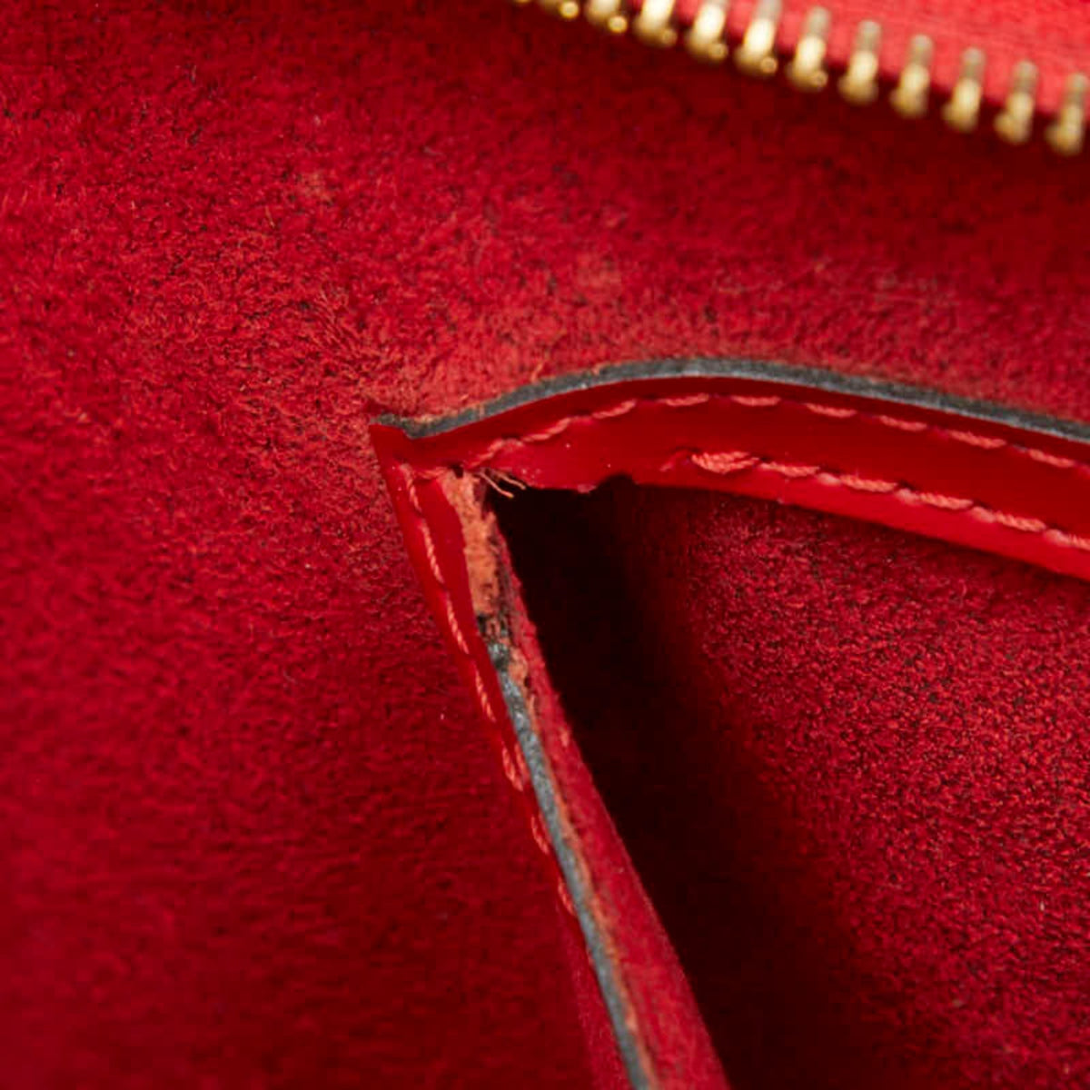Louis Vuitton Castilian Red Leather Handbag (Pre-Owned)