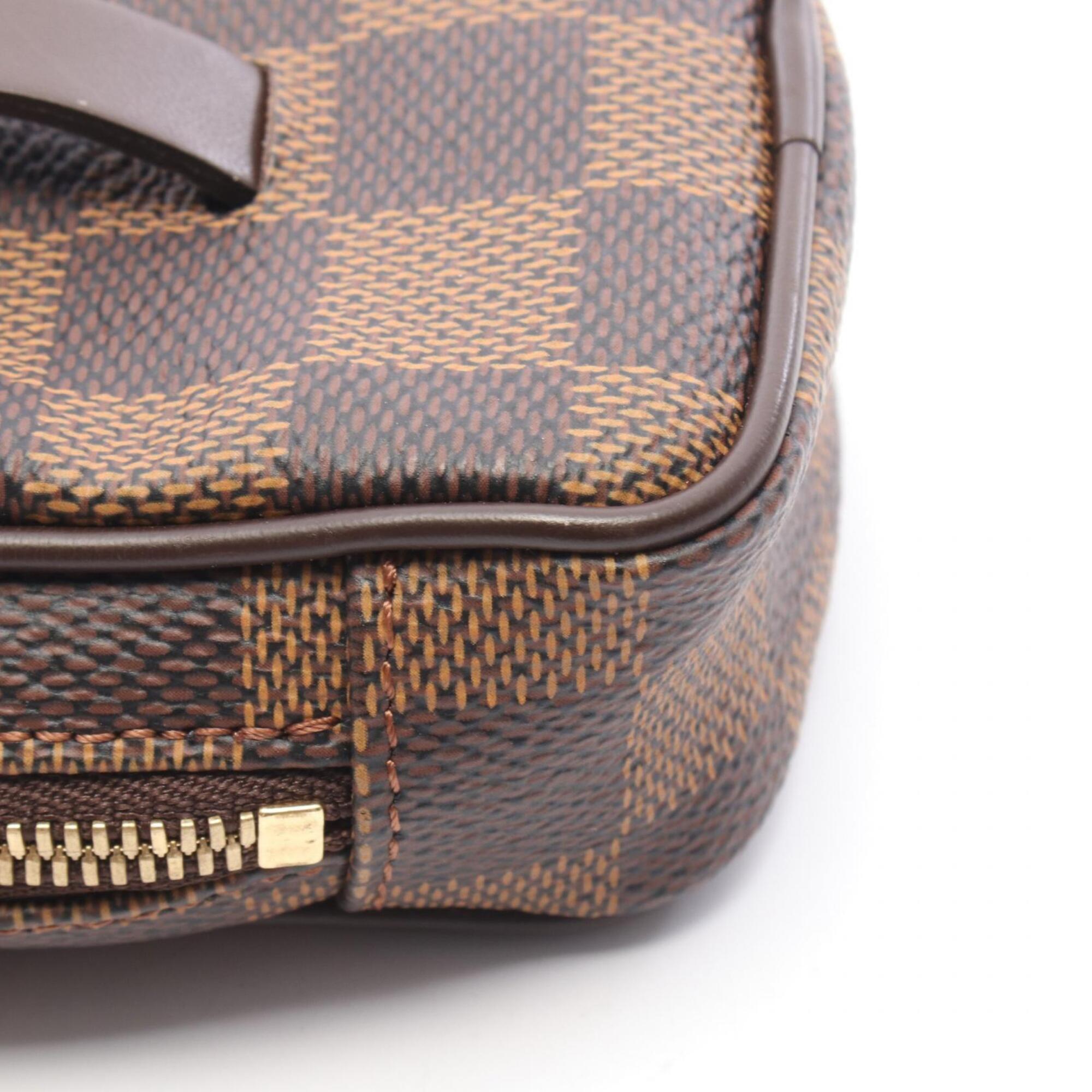 Louis Vuitton Brown Damier Canvas Pvc Leather Handbag (Pre-Owned)