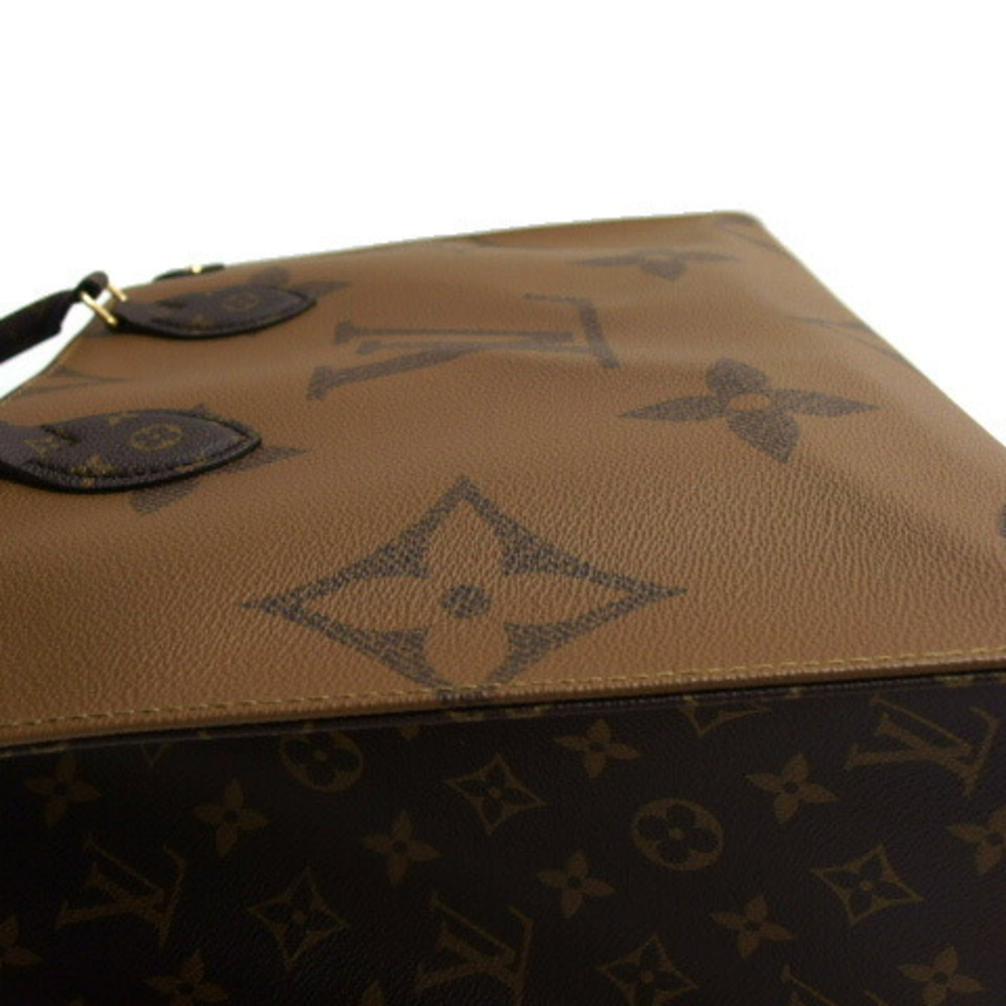 Louis Vuitton Brown Dark Brown Marron Monogram Reverse Canvas Shoulder Bag Tote Bag (Pre-Owned)