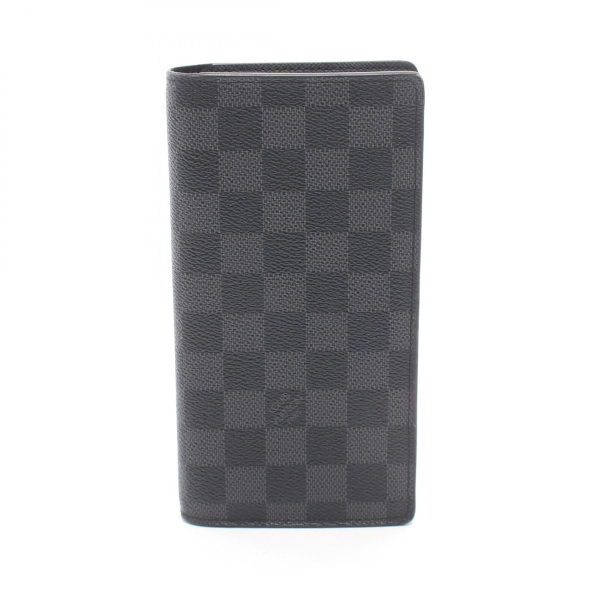 Louis Vuitton Black Leather Pvc Long Wallet (Bi-Fold) (Pre-Owned)