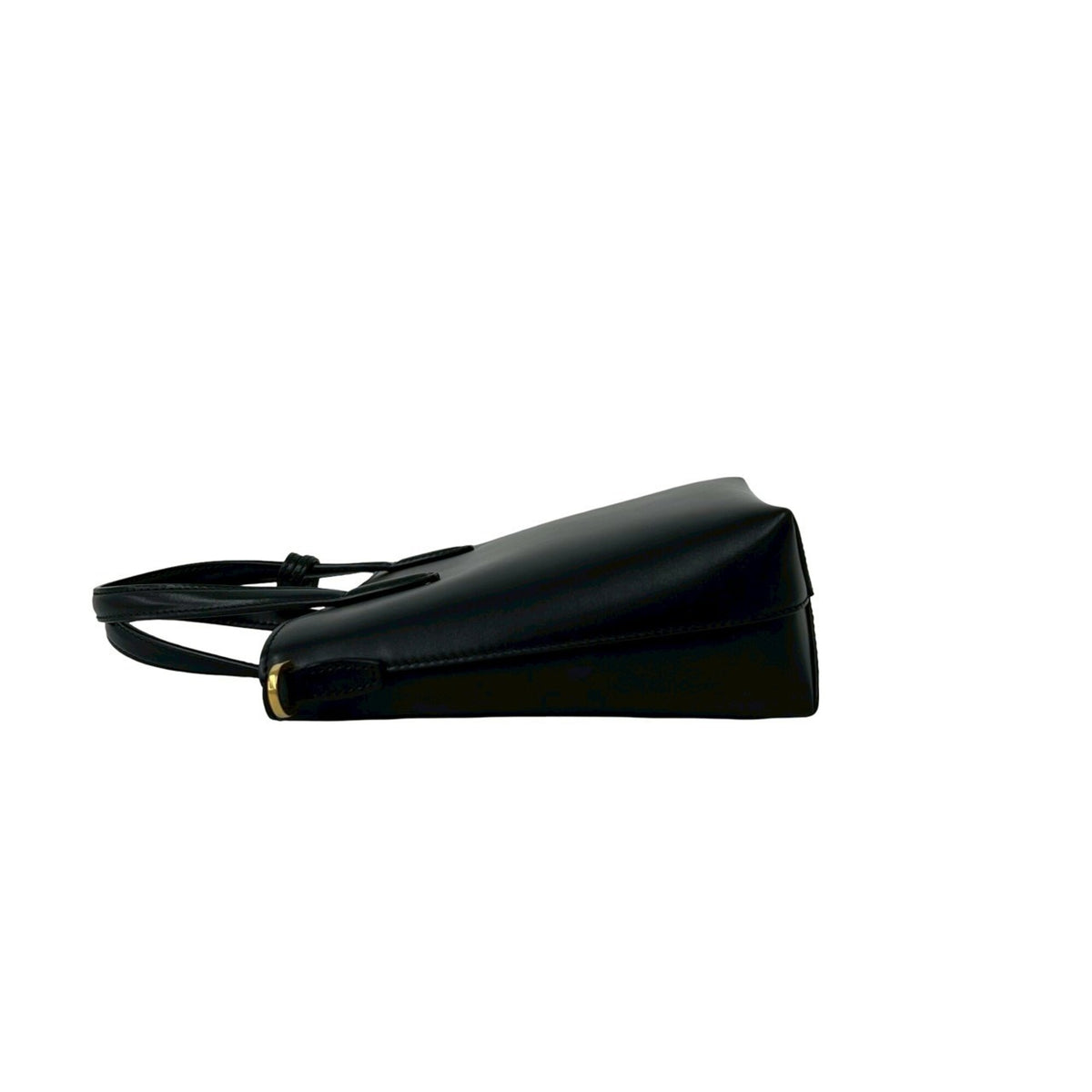 Saint Laurent Black Leather Handbag Shopping Bag Shoulder Bag (Pre-Owned)