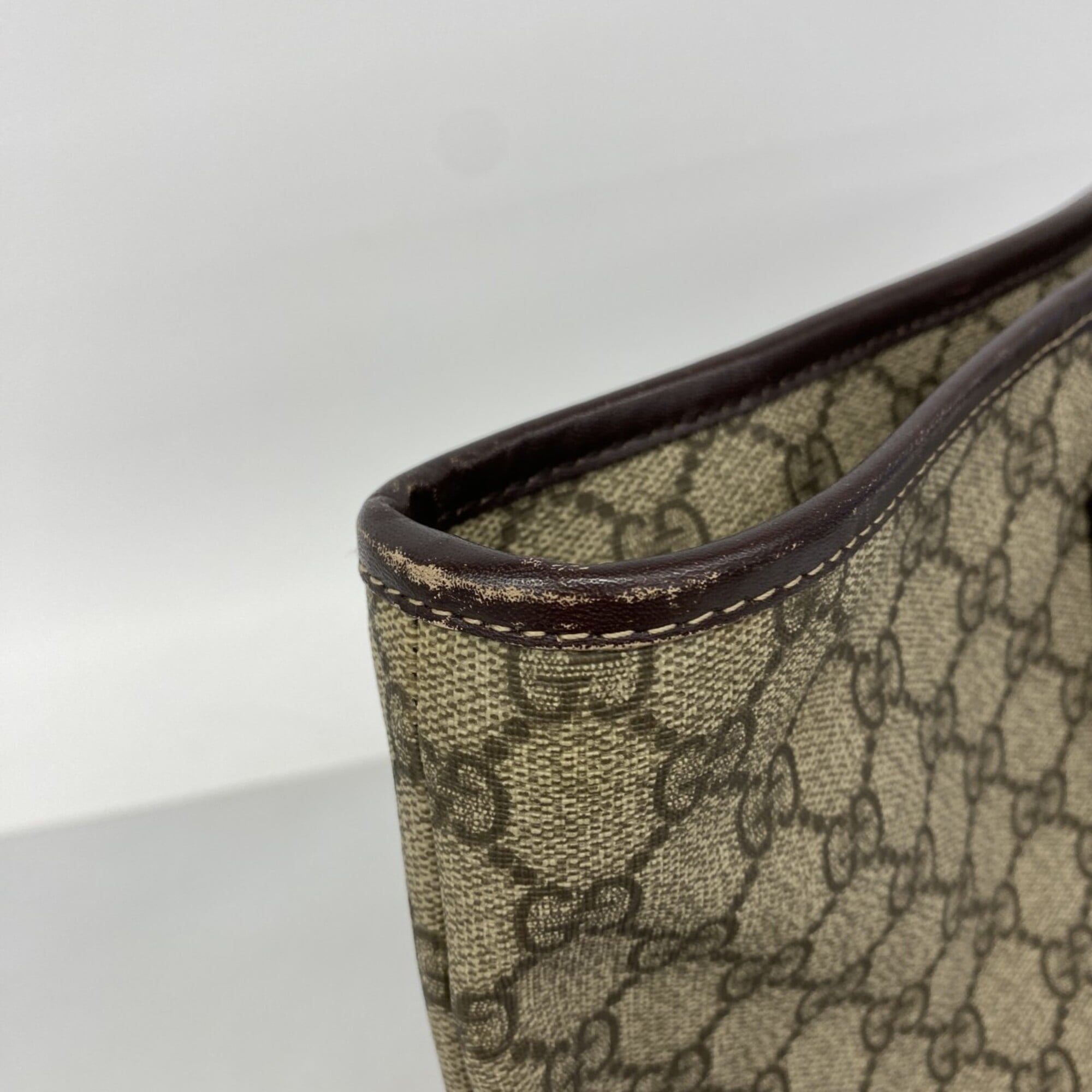 Gucci Beige Brown Pvc Tote Bag (Pre-Owned)