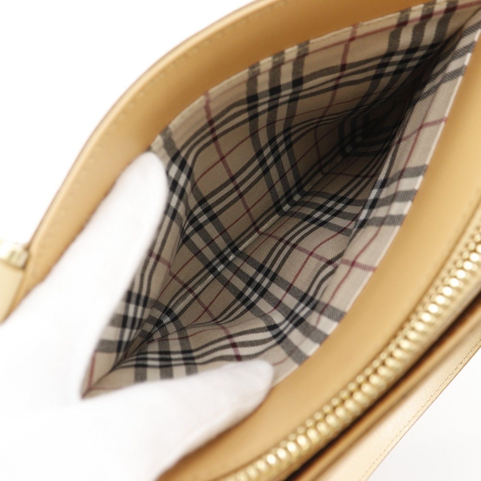 Burberry Beige Leather Handbag (Pre-Owned)