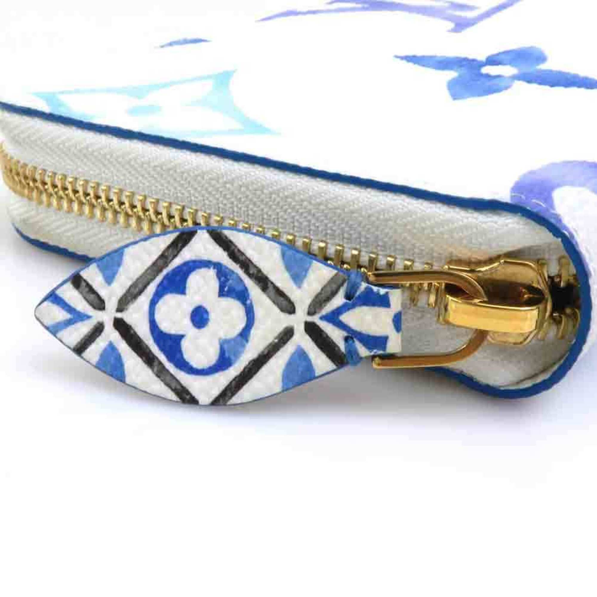 Louis Vuitton Blue White Long Wallet (Bi-Fold) (Pre-Owned)