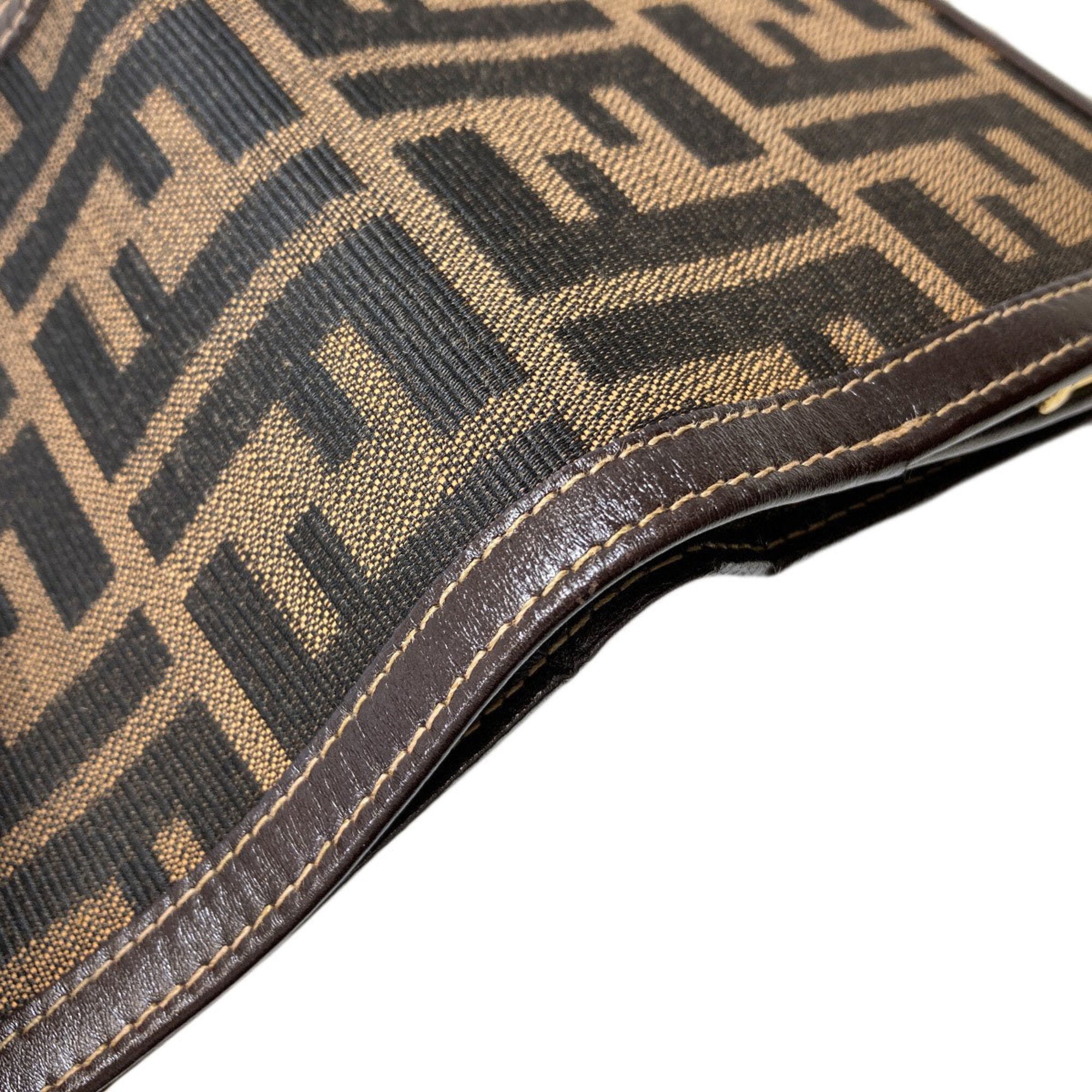 Fendi Brown Canvas Leather Wallet (Bi-Fold) (Pre-Owned)