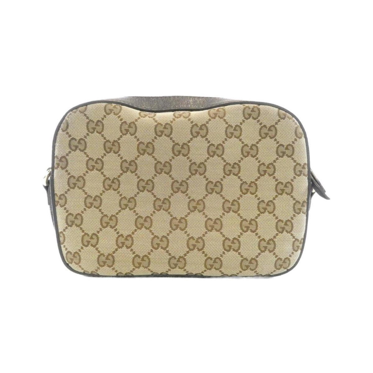 Gucci Beige Brown Gg Canvas Shoulder Bag (Pre-Owned)