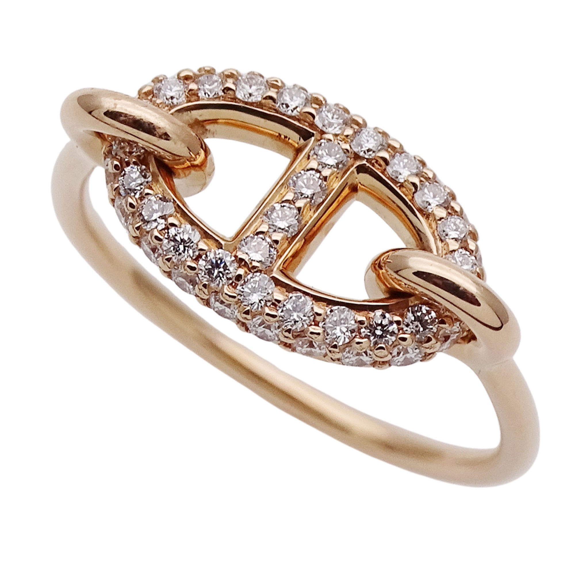 Hermes Pink Gold Pink Gold (18K) Band Ring (Pre-Owned)