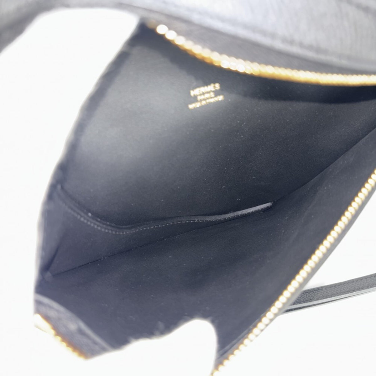 Hermes Black Epsom Leather Pochette Shoulder Bag (Pre-Owned)