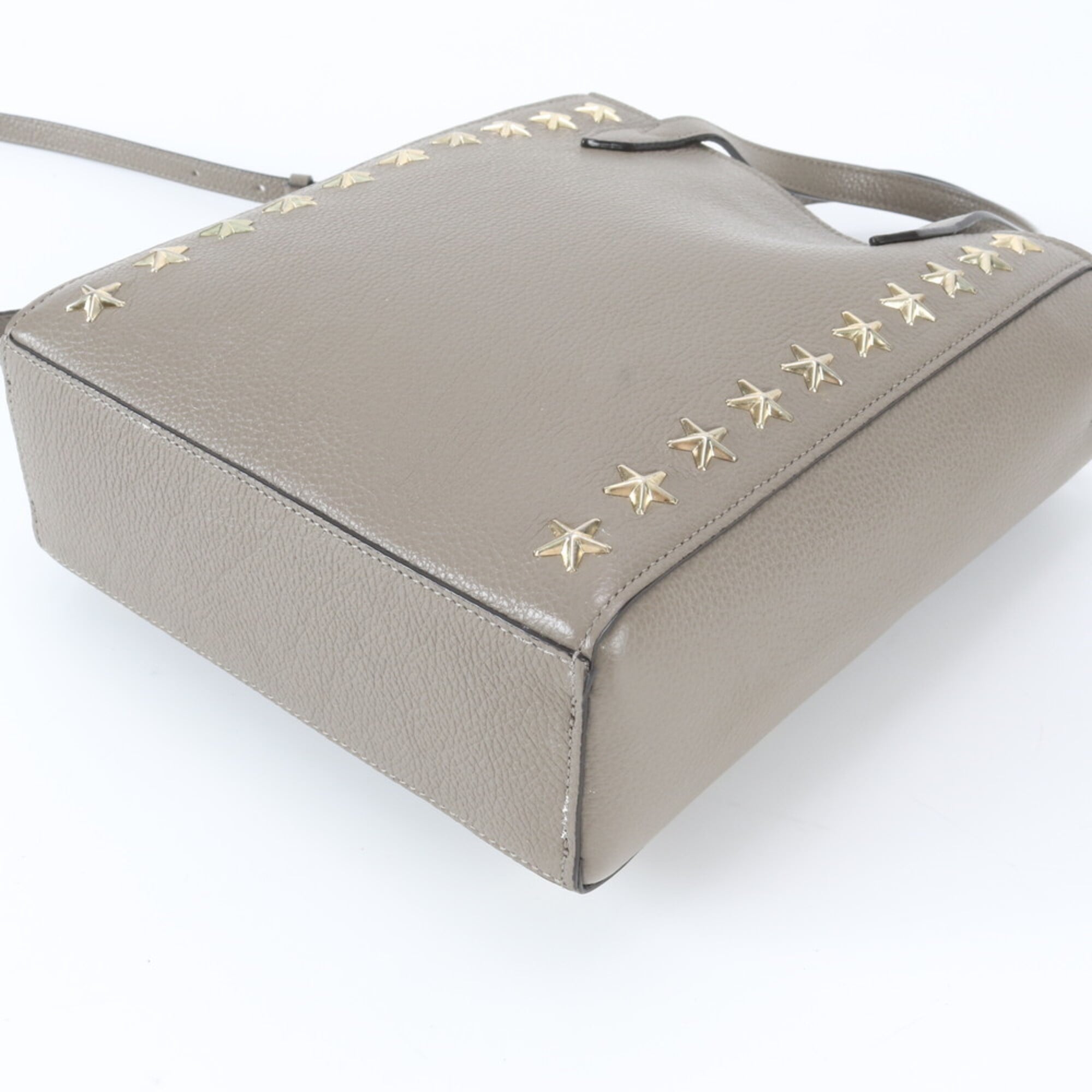 Jimmy Choo Grayish Leather Shoulder Bag (Pre-Owned)