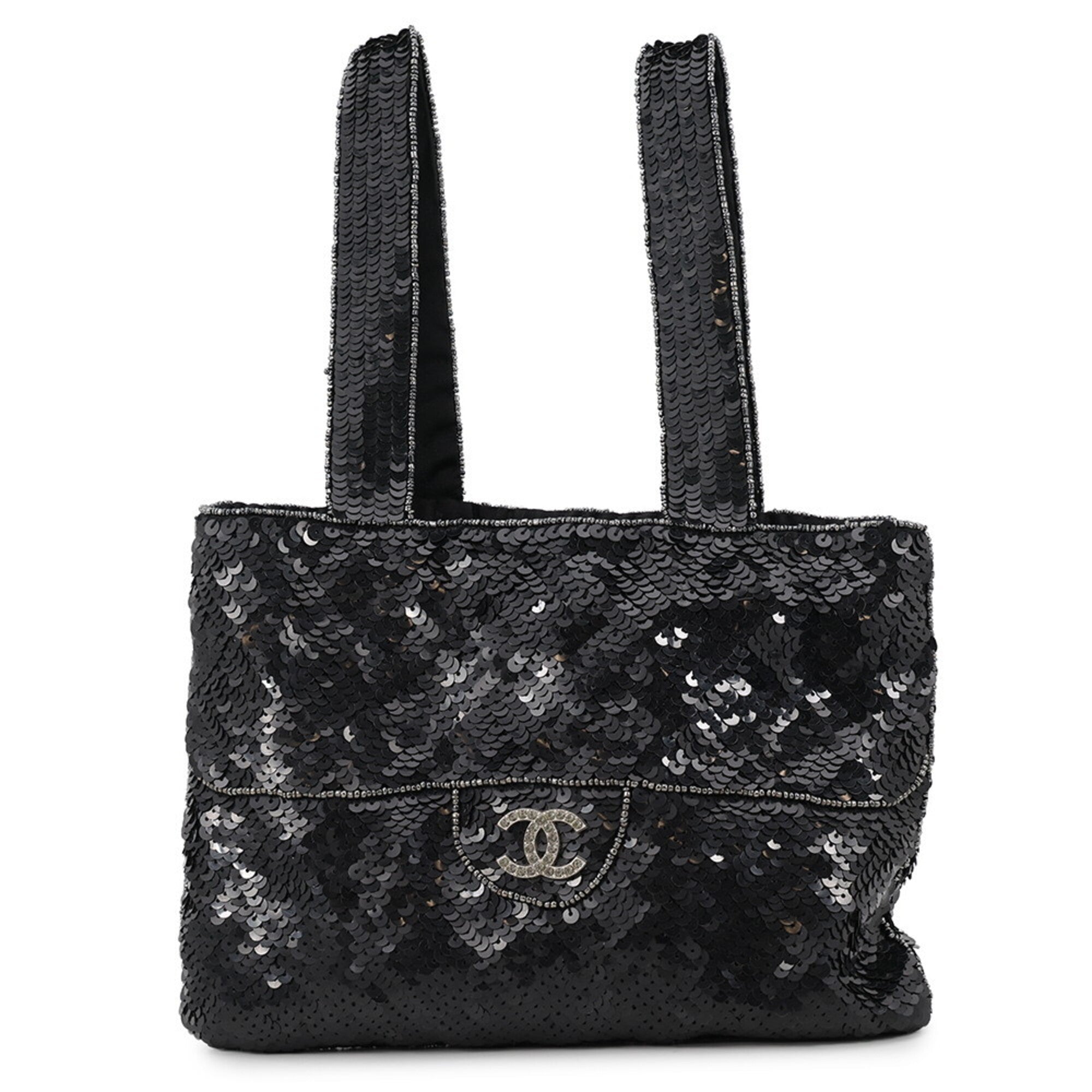 Chanel Black Spangles Handbag (Pre-Owned)