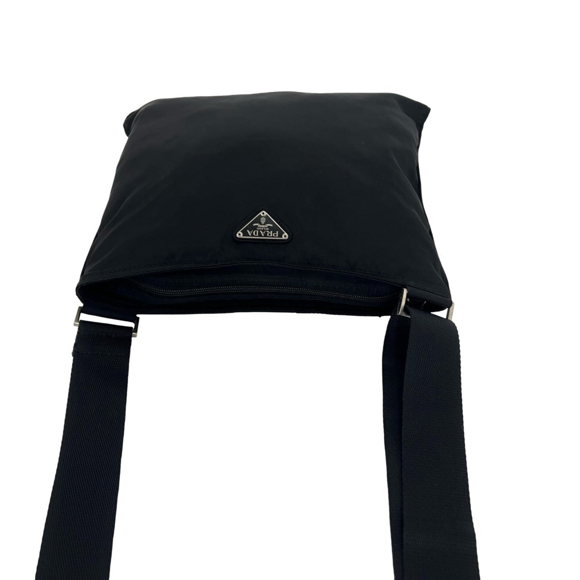 Prada Black Nylon Pochette Shoulder Bag (Pre-Owned)
