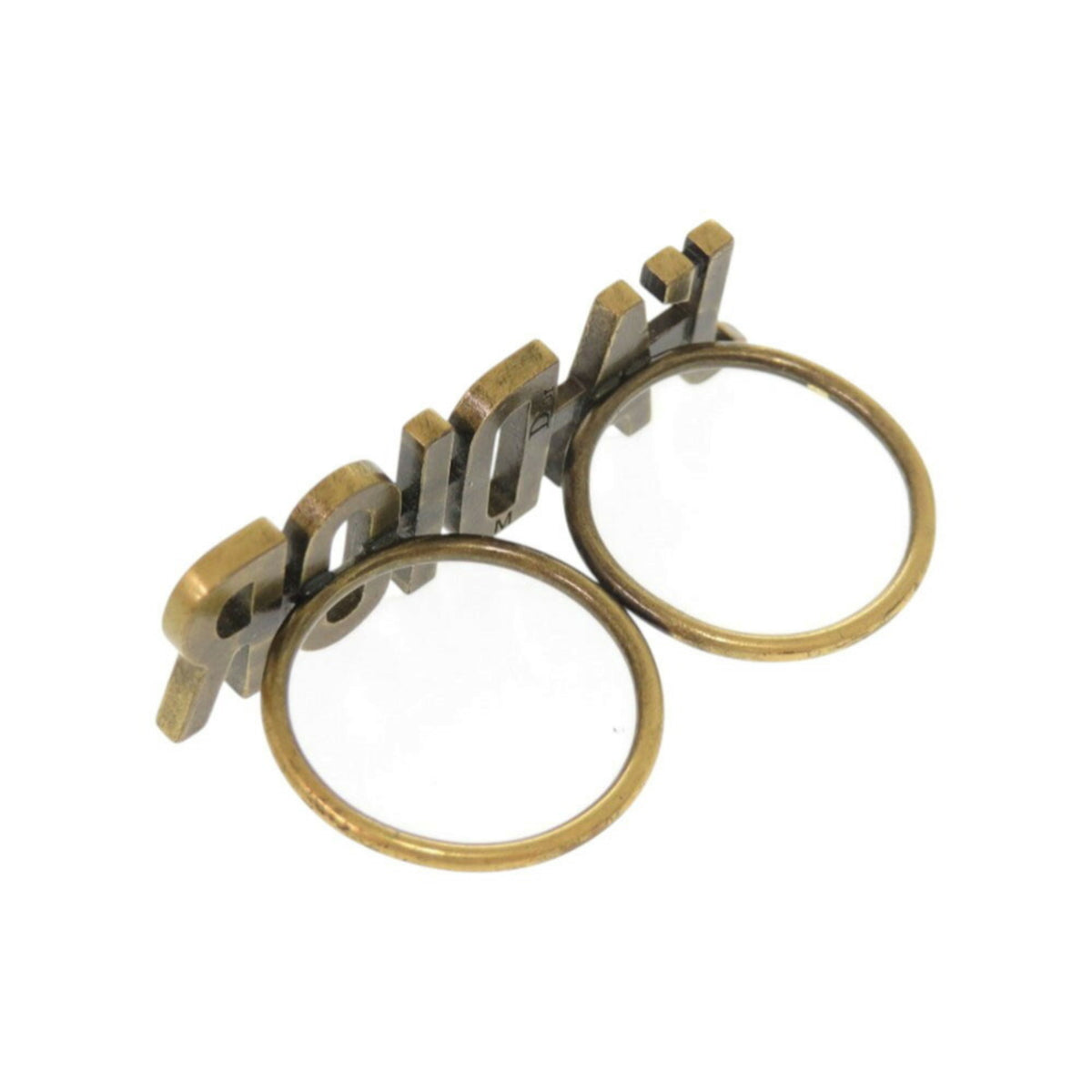 Christian Dior Gold Metal Band Ring (Pre-Owned)