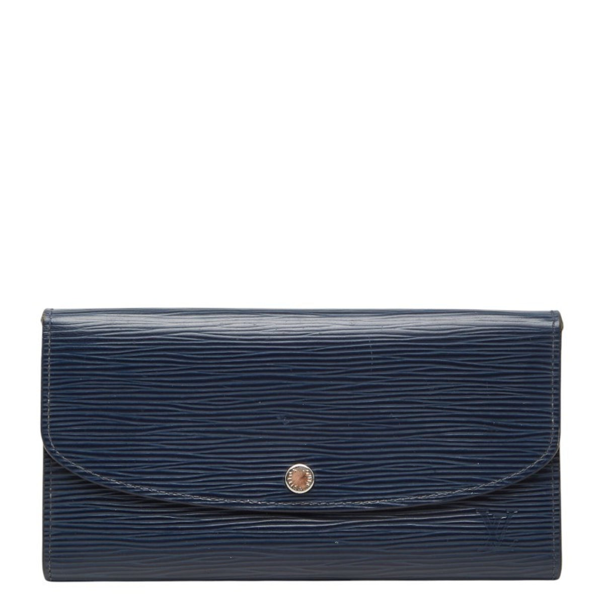Louis Vuitton Blue Indigo Leather Long Wallet (Bi-Fold) (Pre-Owned)