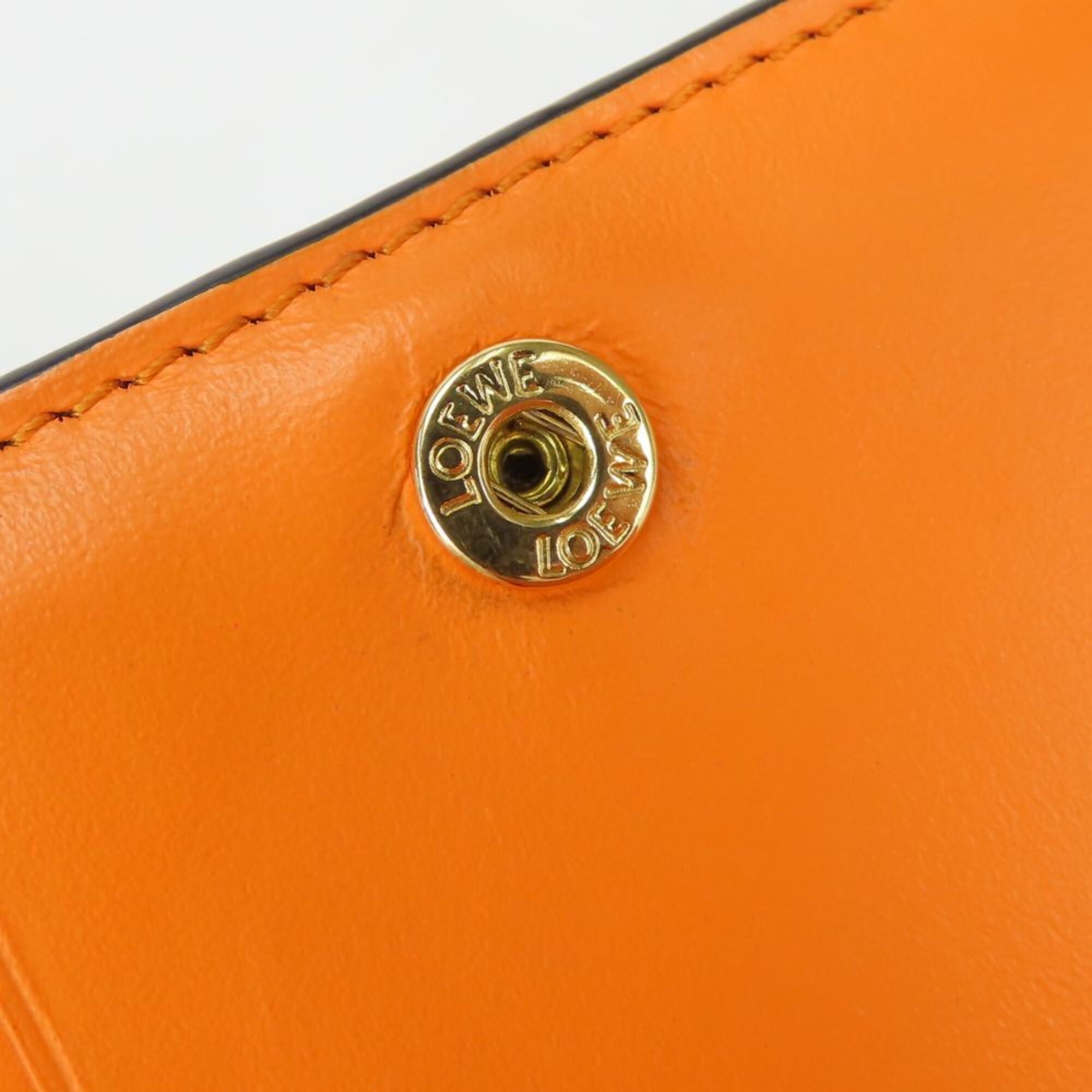 Loewe Black Orange Leather Wallet (Bi-Fold) (Pre-Owned)
