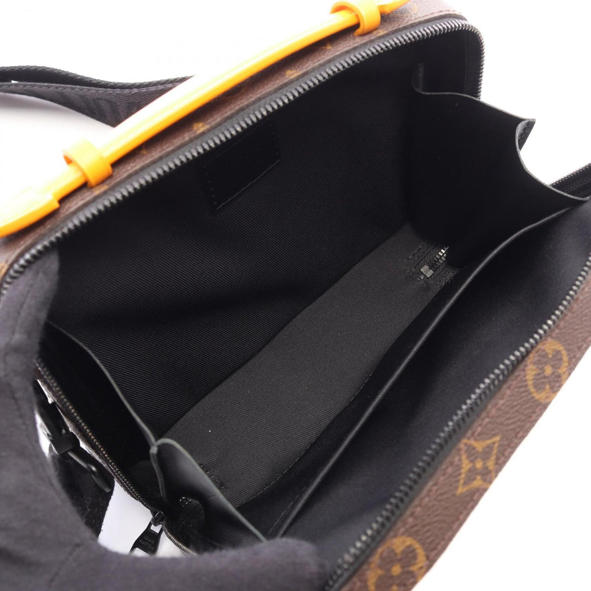 Louis Vuitton Brown Orange Coated Canvas Leather Handbag Shoulder Bag (Pre-Owned)