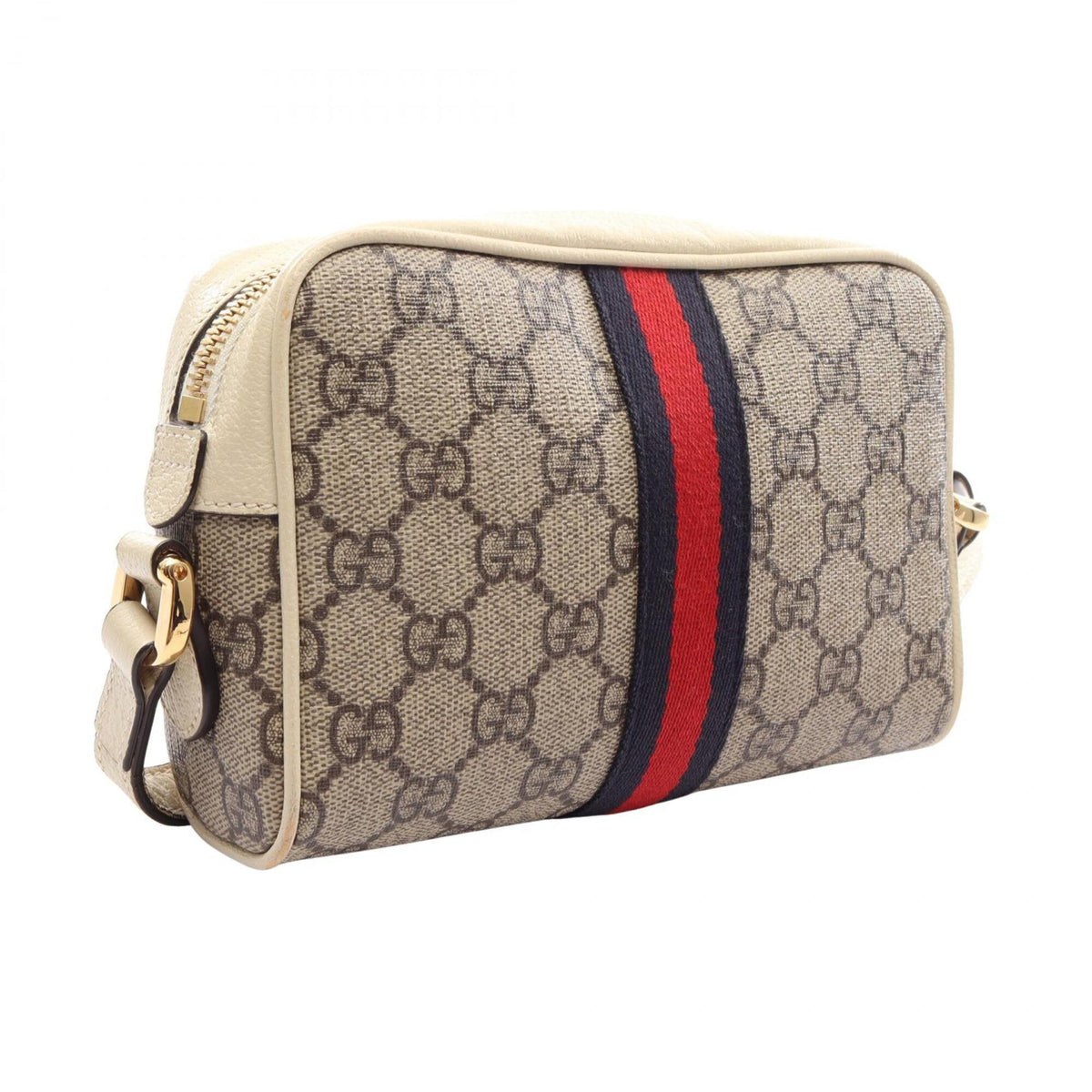 Gucci Beige Multi-Color Pvc Leather Handbag Shoulder Bag (Pre-Owned)