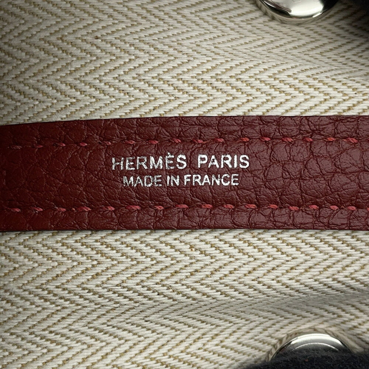 Hermes Rouge H Negonda Leather Tote Bag