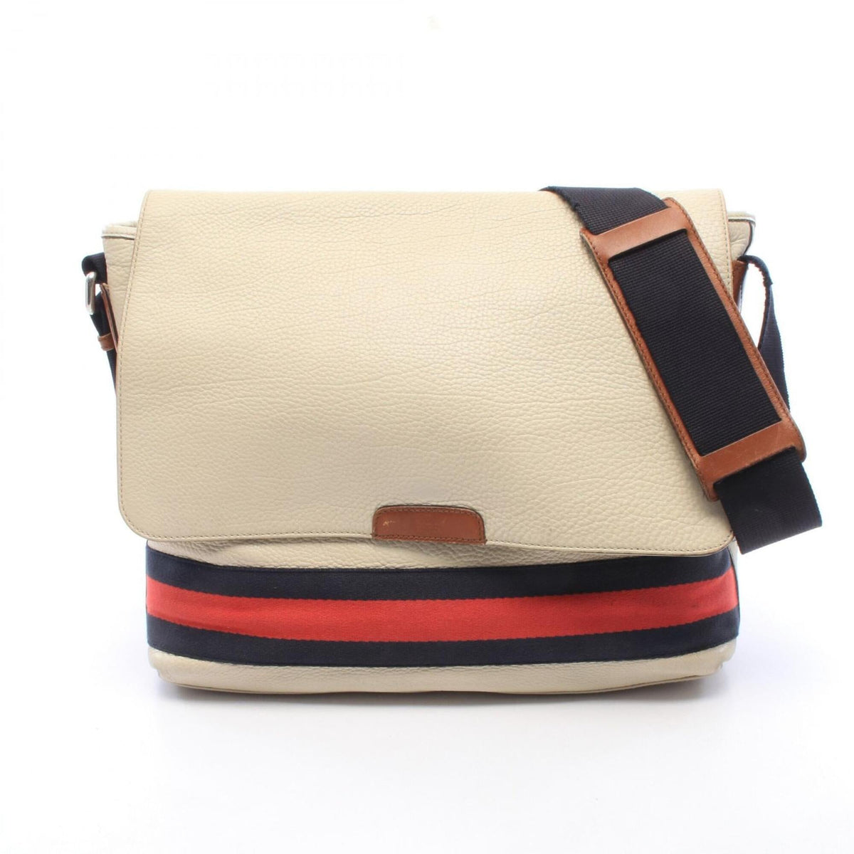 Gucci Ivory Leather Handbag Shoulder Bag (Pre-Owned)