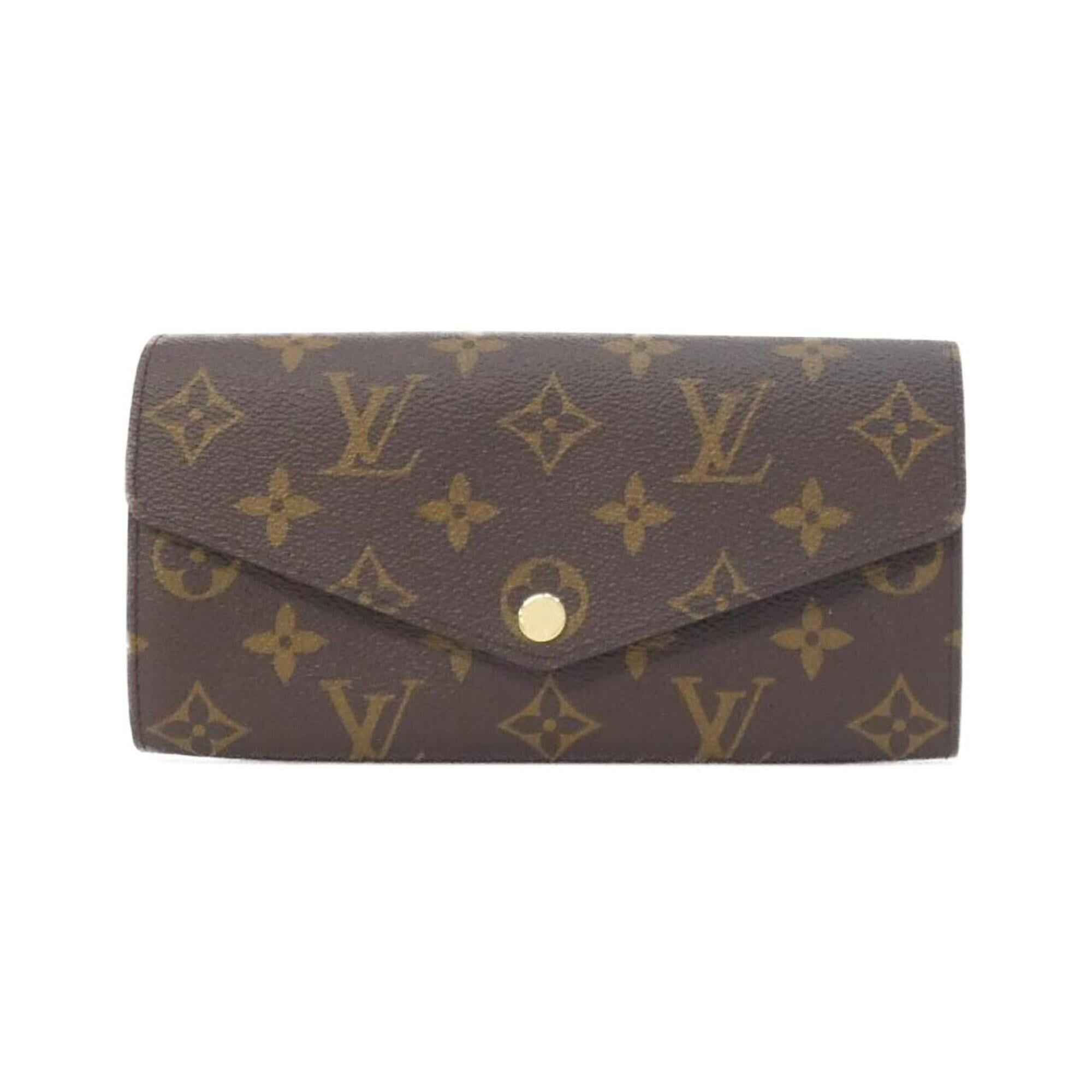 Louis Vuitton Brown Coated Canvas Long Wallet (Bi-Fold) (Pre-Owned)