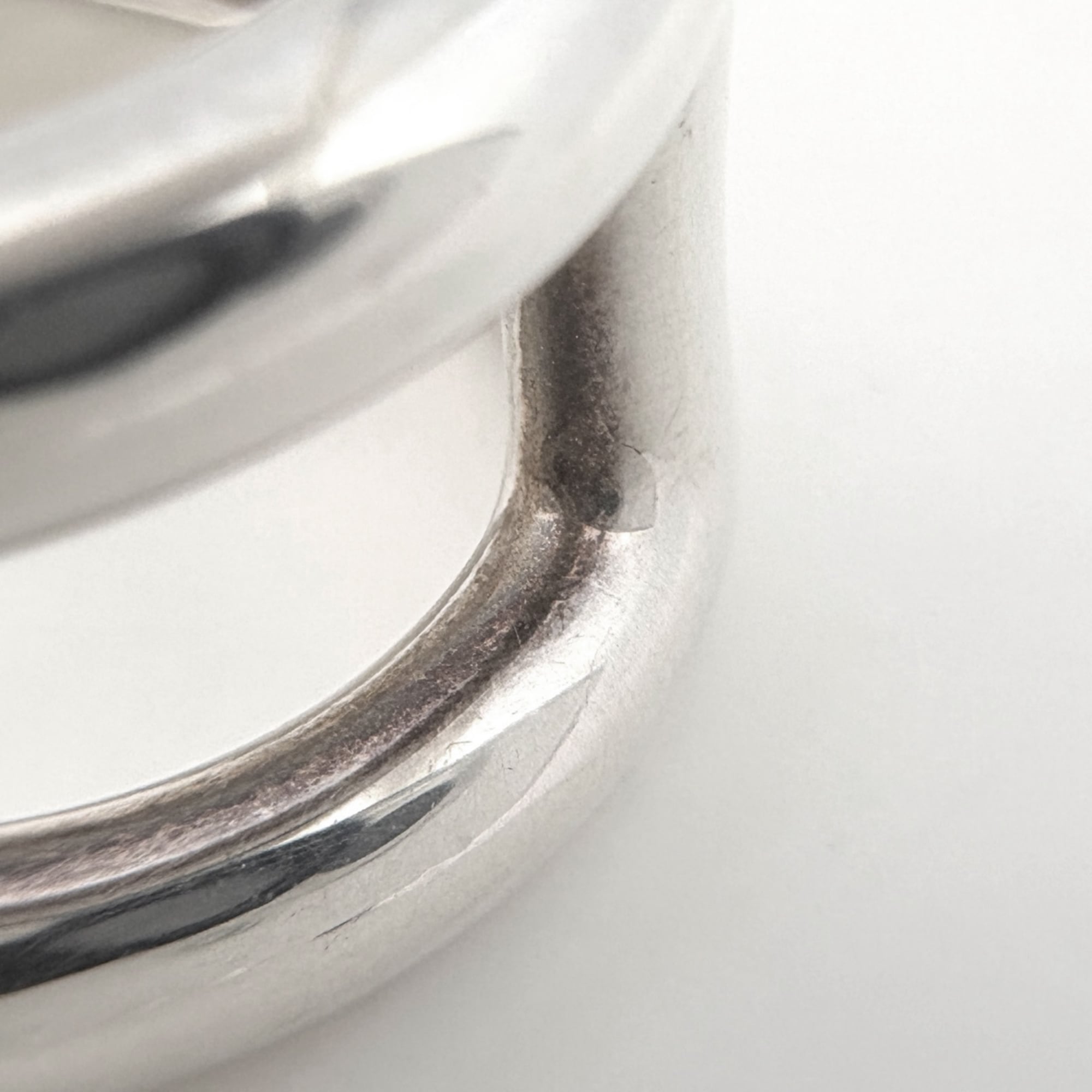 Hermes Silver 925 Band Ring (Pre-Owned)