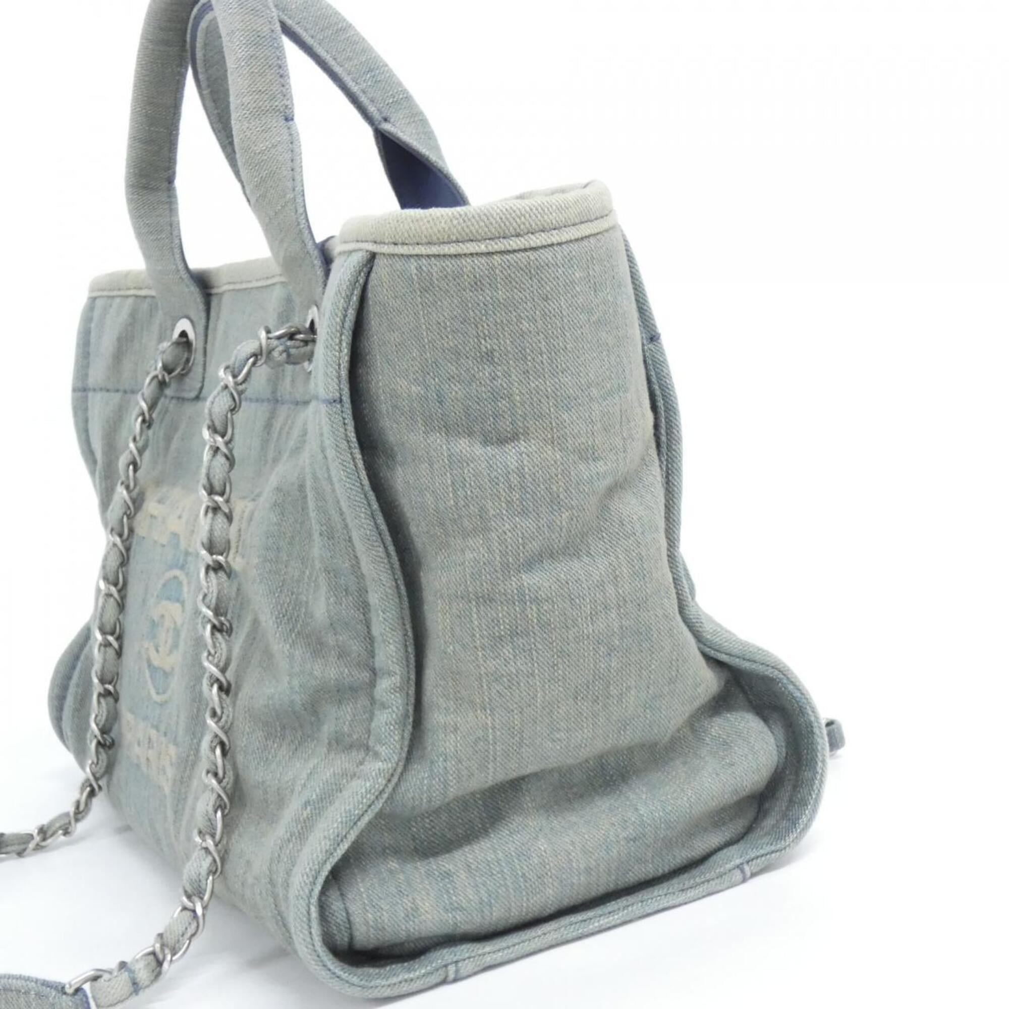 Chanel Blue Denim Handbag Pouch (Pre-Owned)