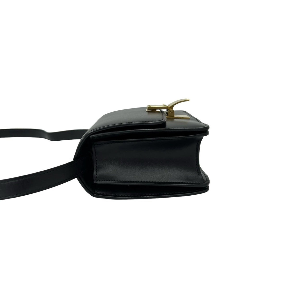 Celine Black Leather Crossbody Bag Pochette Shoulder Bag (Pre-Owned)