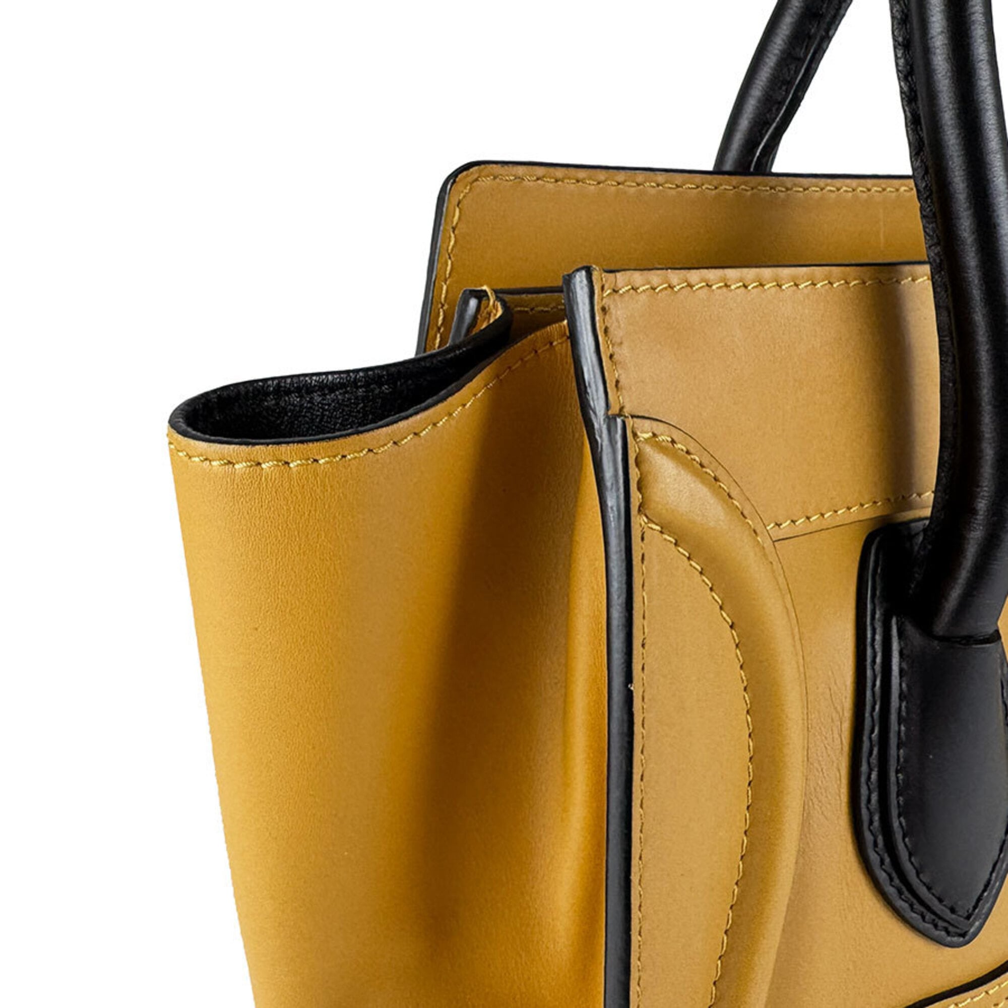 Celine Black Yellow Leather Handbag (Pre-Owned)