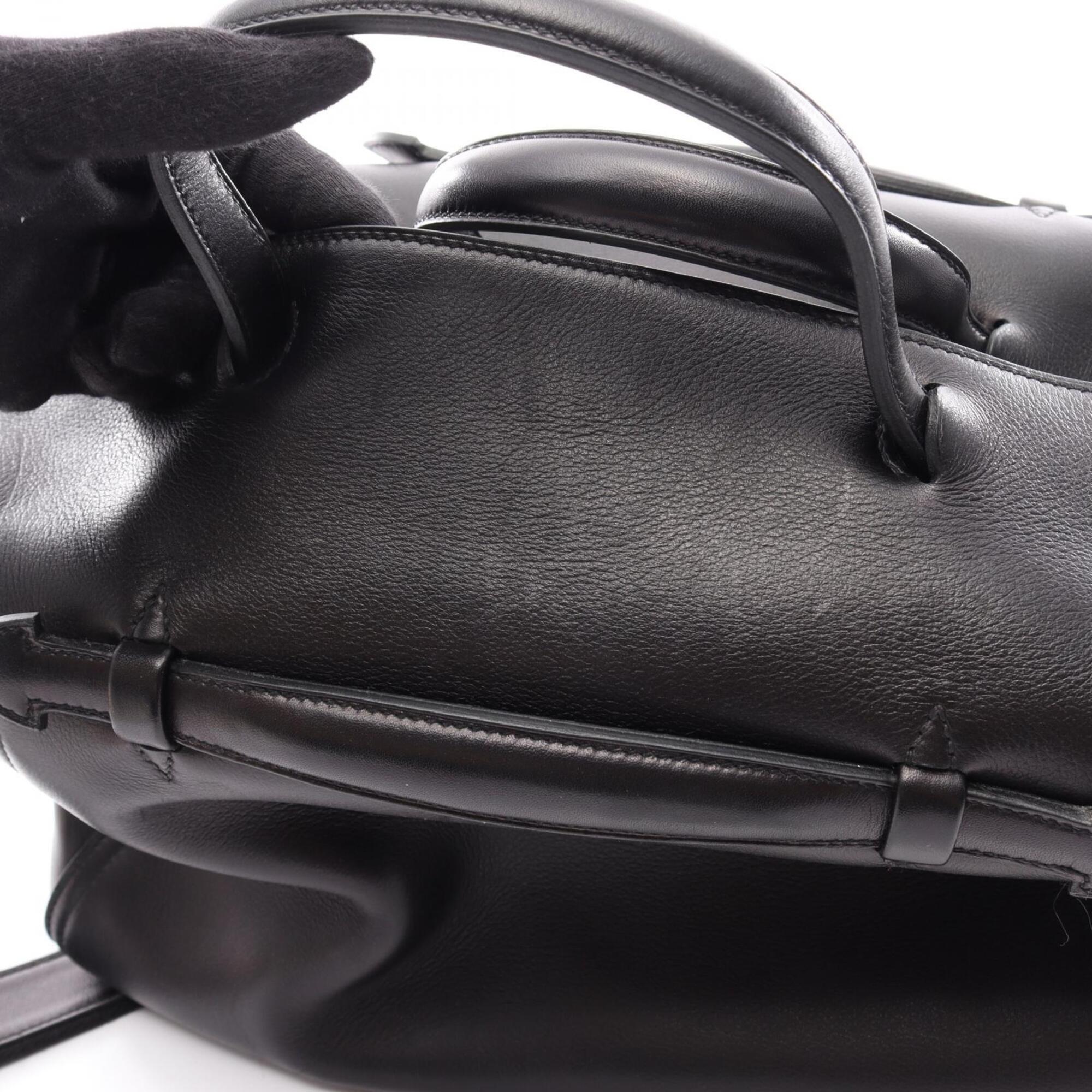 Hermes Black Leather Handbag (Pre-Owned)