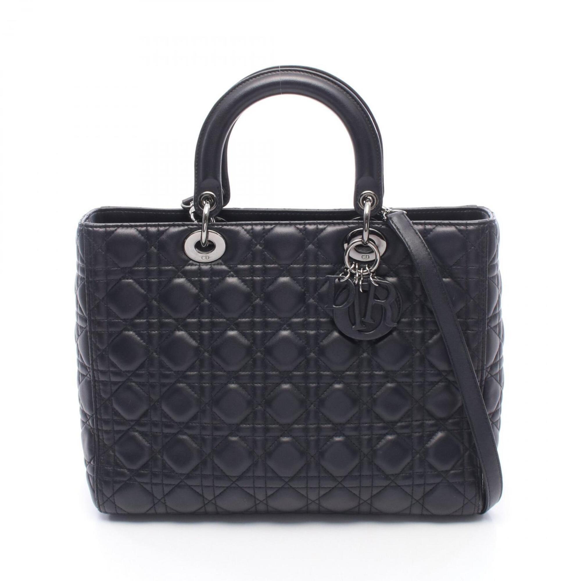 Christian Dior Black Leather Handbag (Pre-Owned)