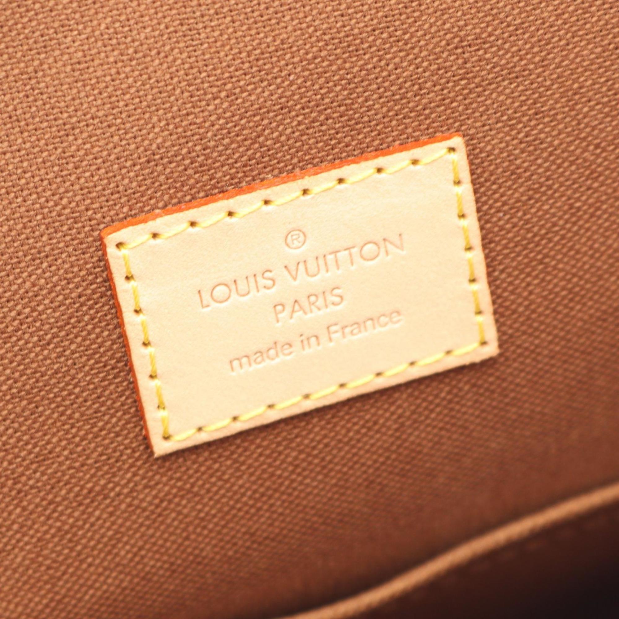 Louis Vuitton Brown Monogram Coated Canvas Leather Handbag (Pre-Owned)