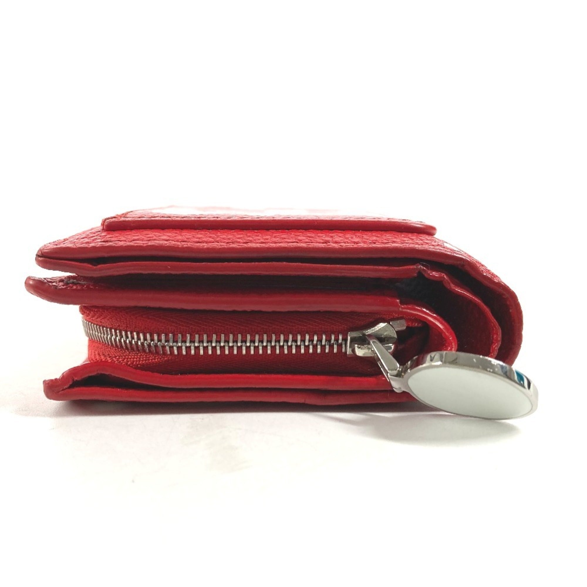Louis Vuitton Red Color White Leather Wallet (Bi-Fold) (Pre-Owned)