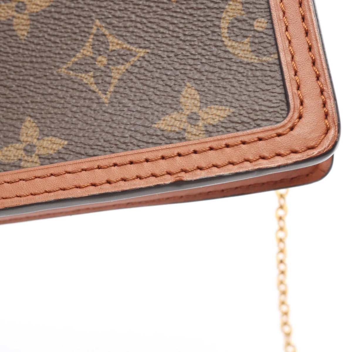 Louis Vuitton Beige Brown Coated Canvas Leather Handbag Shoulder Bag (Pre-Owned)