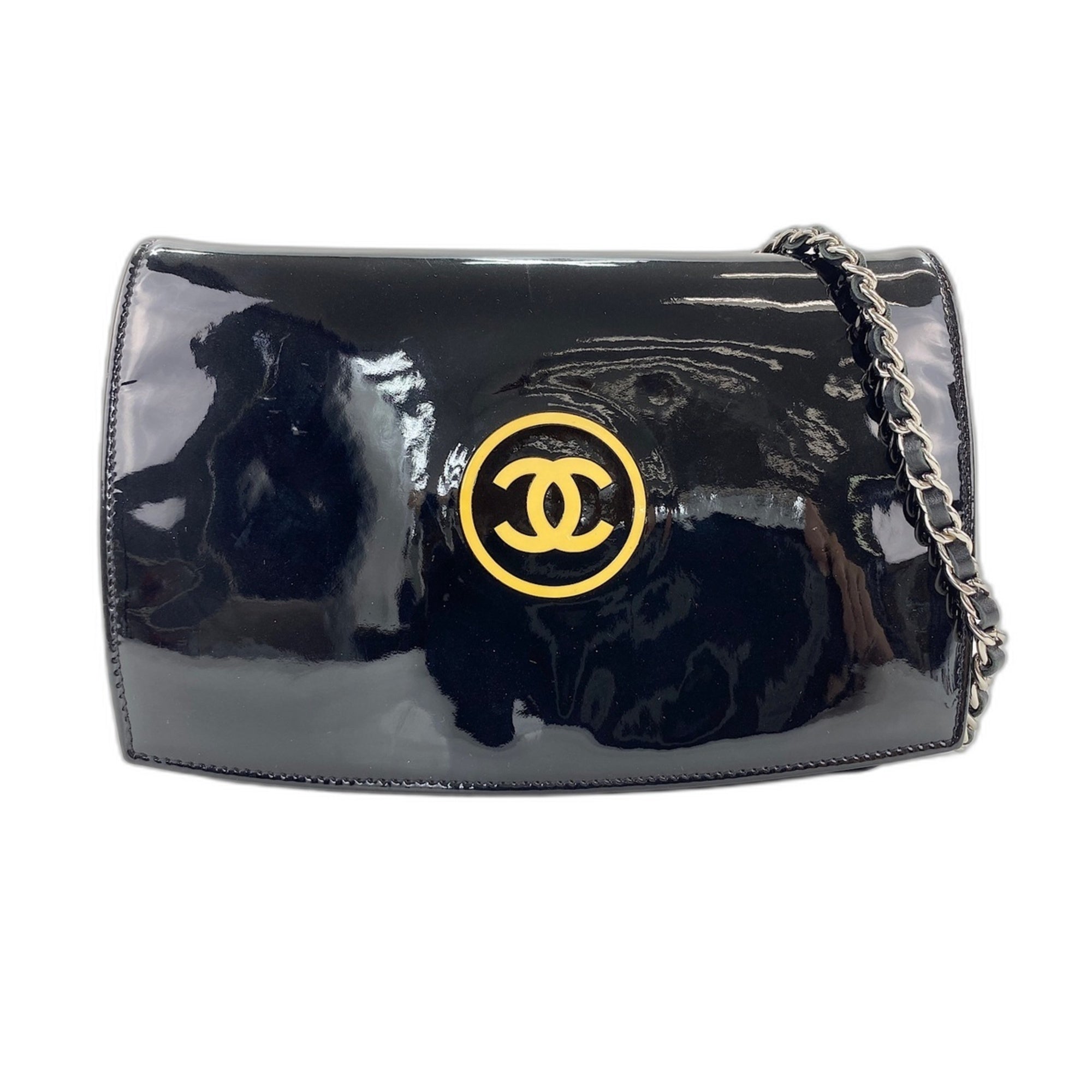 Chanel Black Patent Leather Shoulder Bag (Pre-Owned)